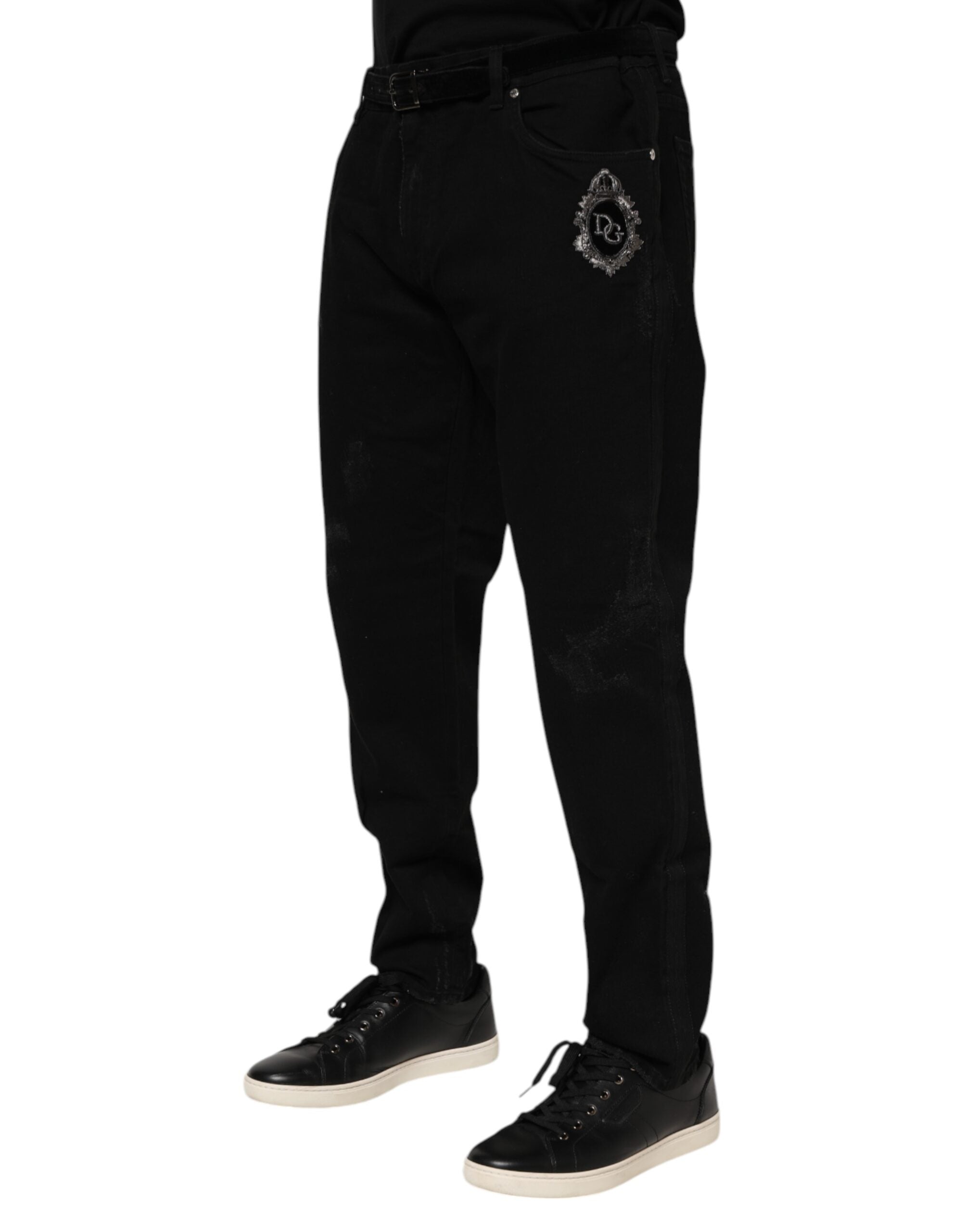 Dolce & Gabbana Black Cotton Skinny Men Denim Jeans Dolce & Gabbana