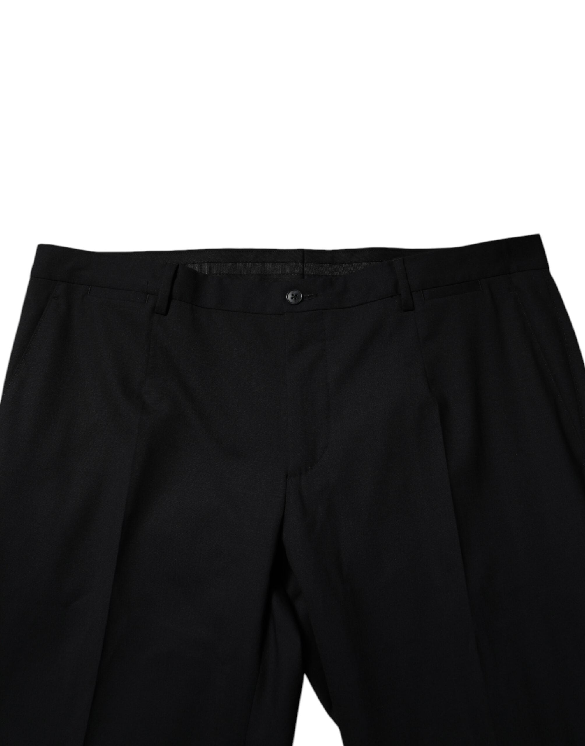 Dolce & Gabbana Black Wool Formal Dress Pants Dolce & Gabbana