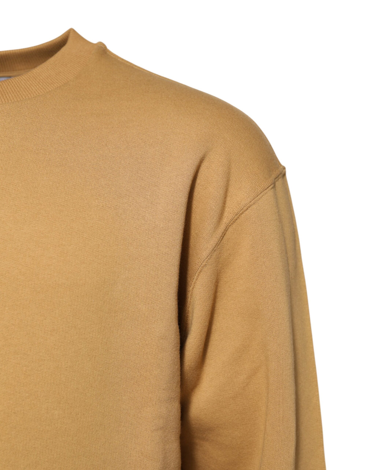 Dolce & Gabbana Mustard Cotton DG Embossed Pullover Sweater