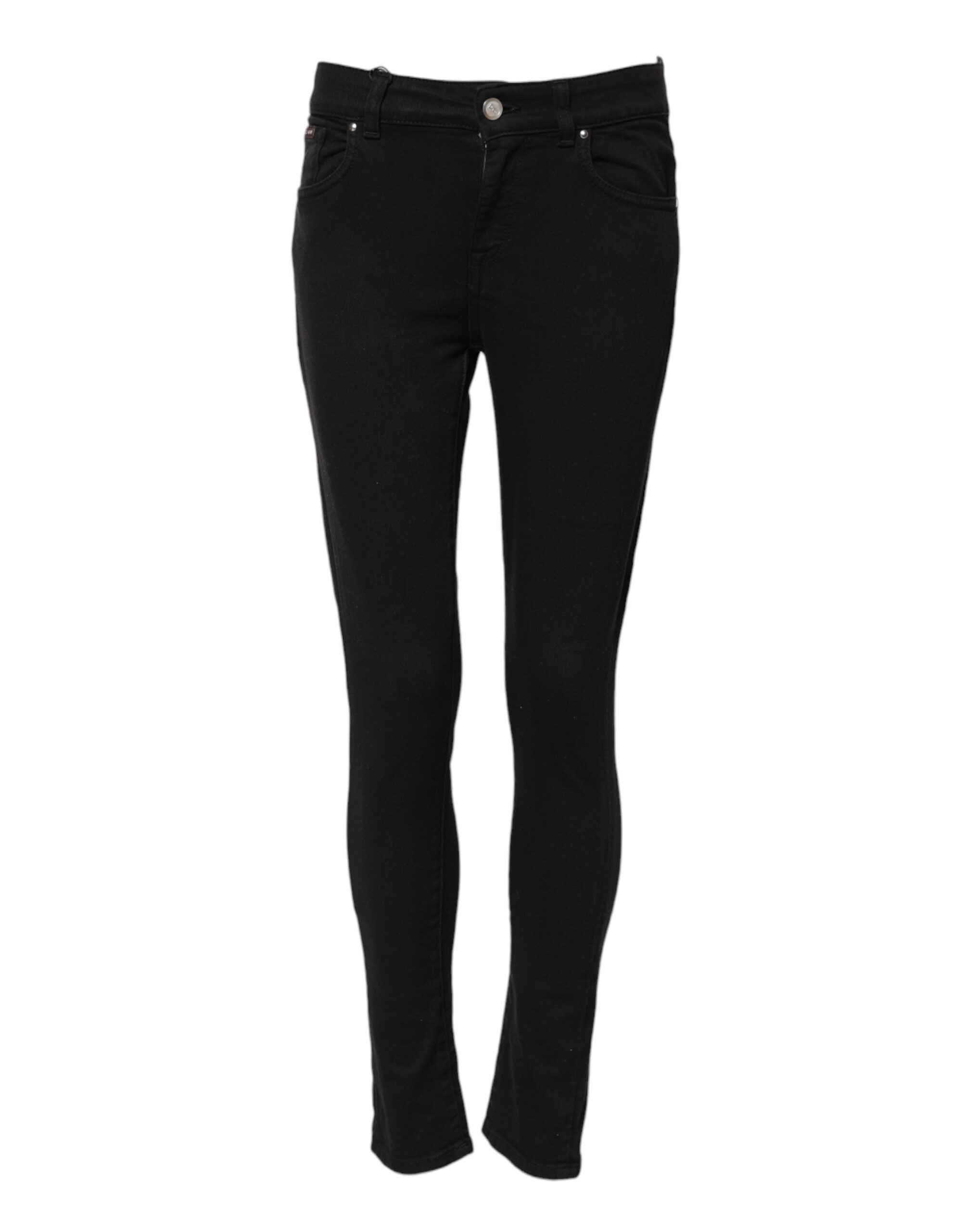 Dolce & Gabbana Black Cotton Stretch Slim Fit Denim Jeans Dolce & Gabbana