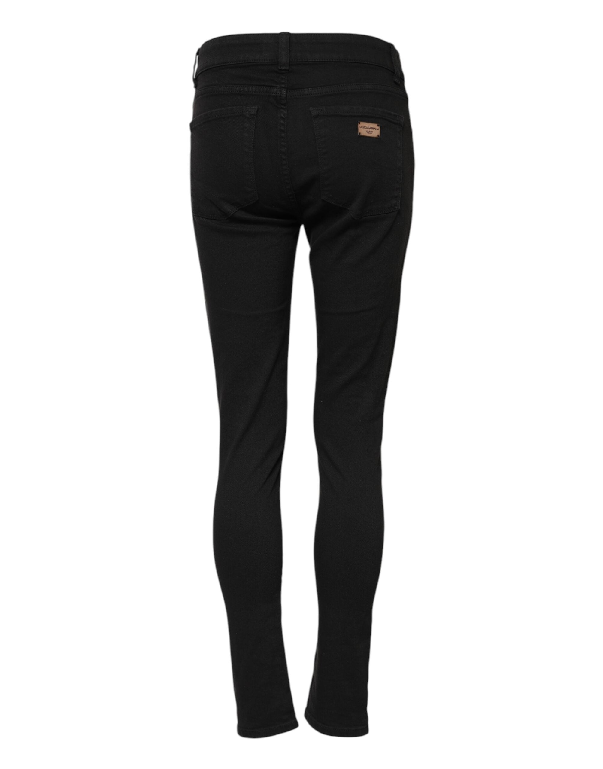 Dolce & Gabbana Black Cotton Stretch Slim Fit Denim Jeans Dolce & Gabbana