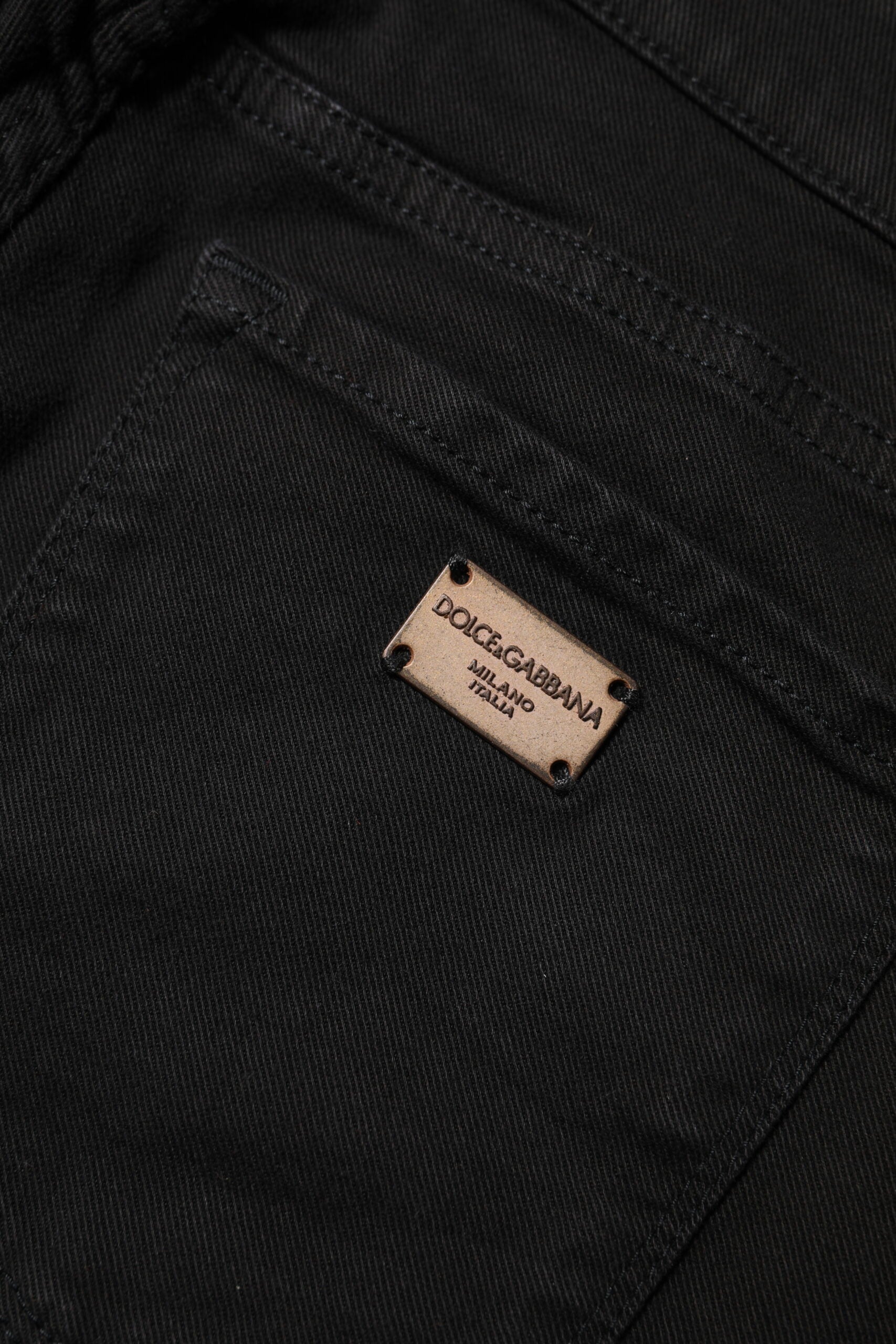 Dolce & Gabbana Black Cotton Stretch Slim Fit Denim Jeans Dolce & Gabbana