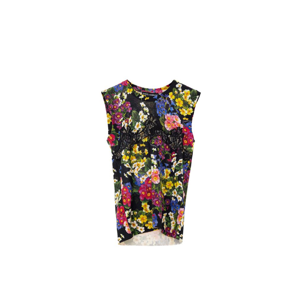Dolce & Gabbana Black Cashmere Tank Top Dolce & Gabbana