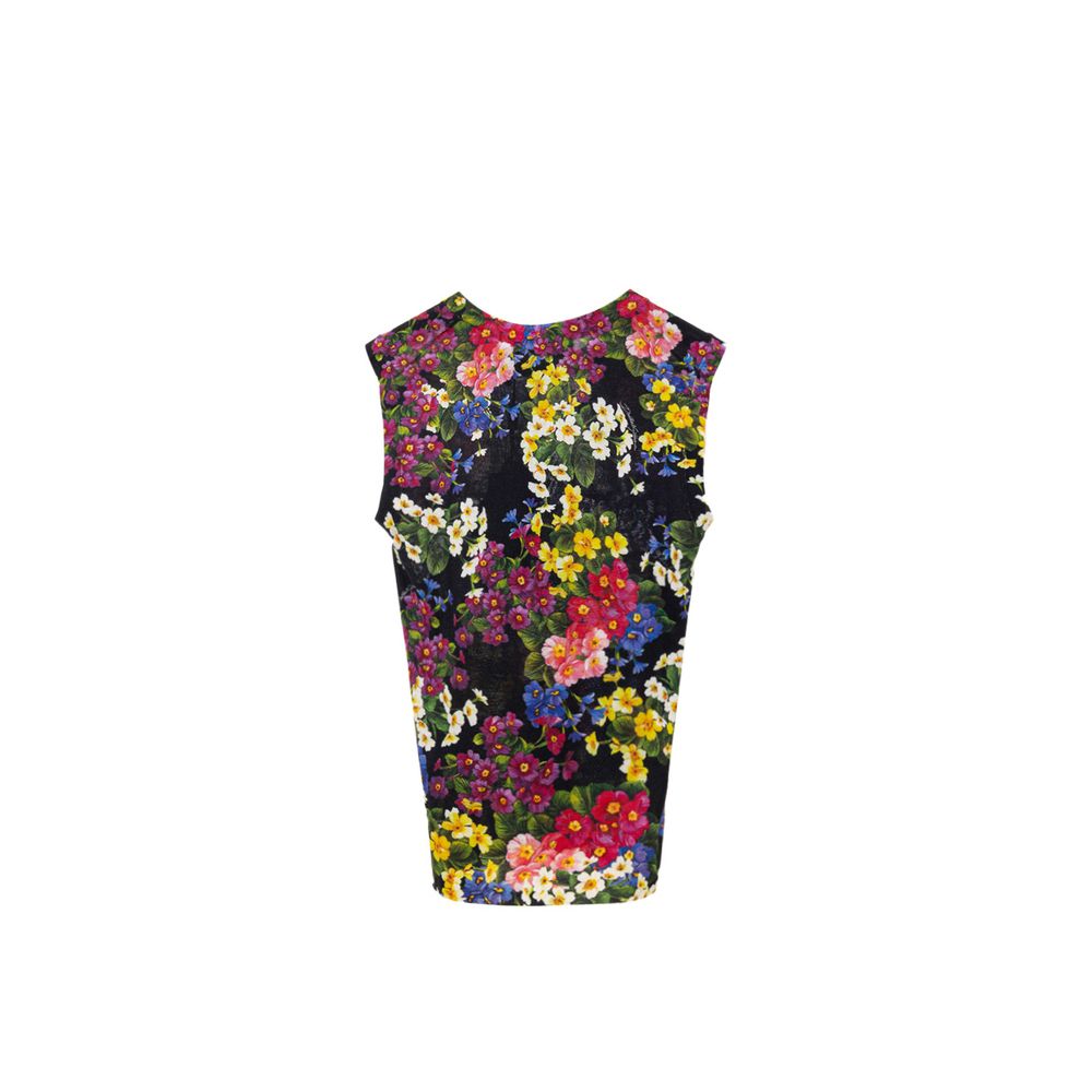 Dolce & Gabbana Black Cashmere Tank Top Dolce & Gabbana