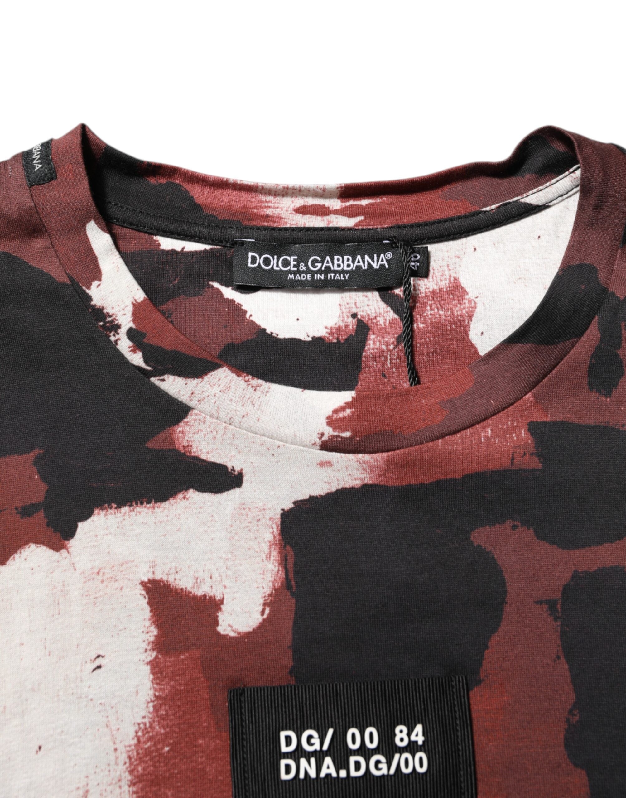 Dolce & Gabbana Multicolor Camouflage Men Crew Neck T-shirt Dolce & Gabbana