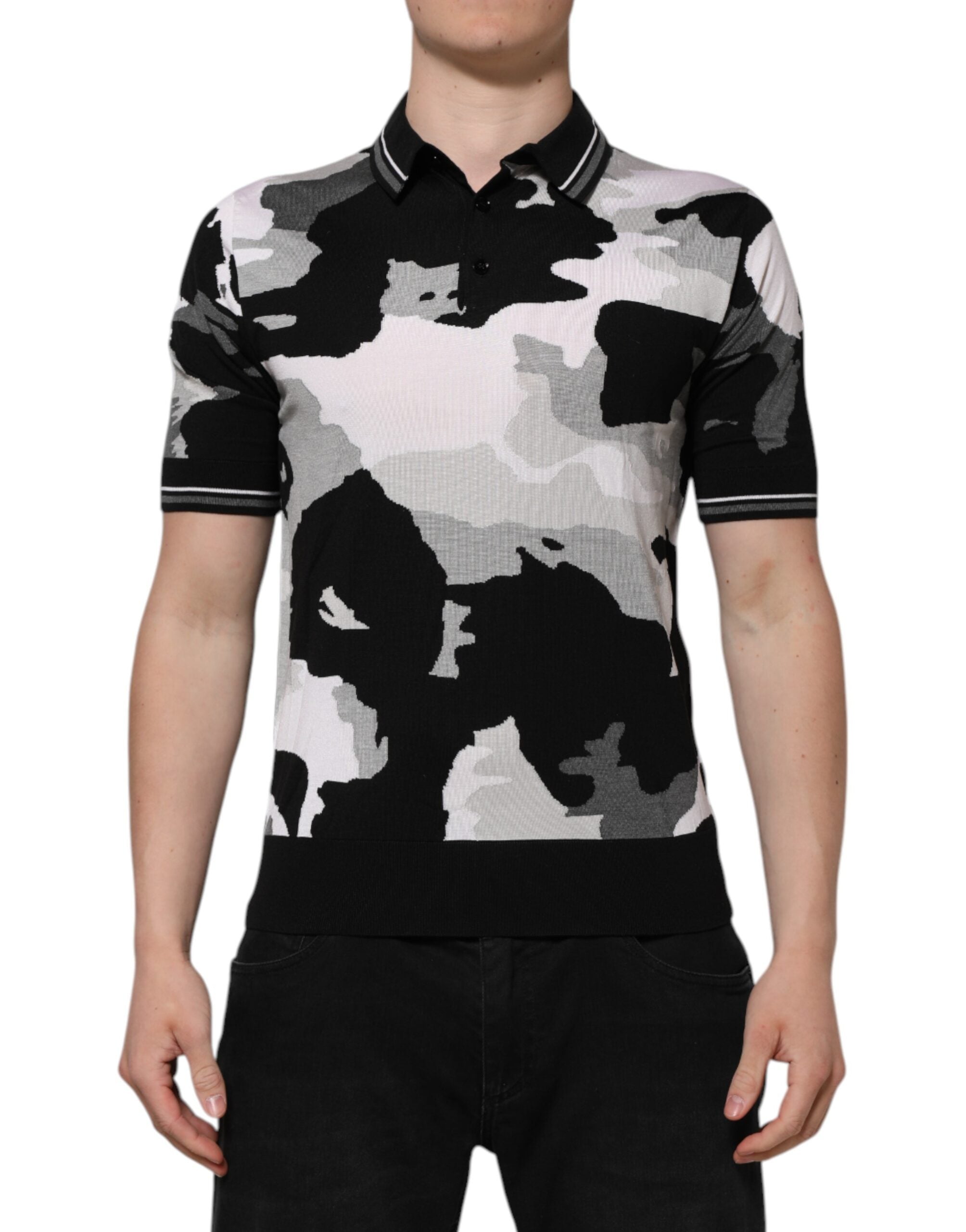 Dolce & Gabbana Multicolor Camouflage Collared Polo T-shirt Dolce & Gabbana