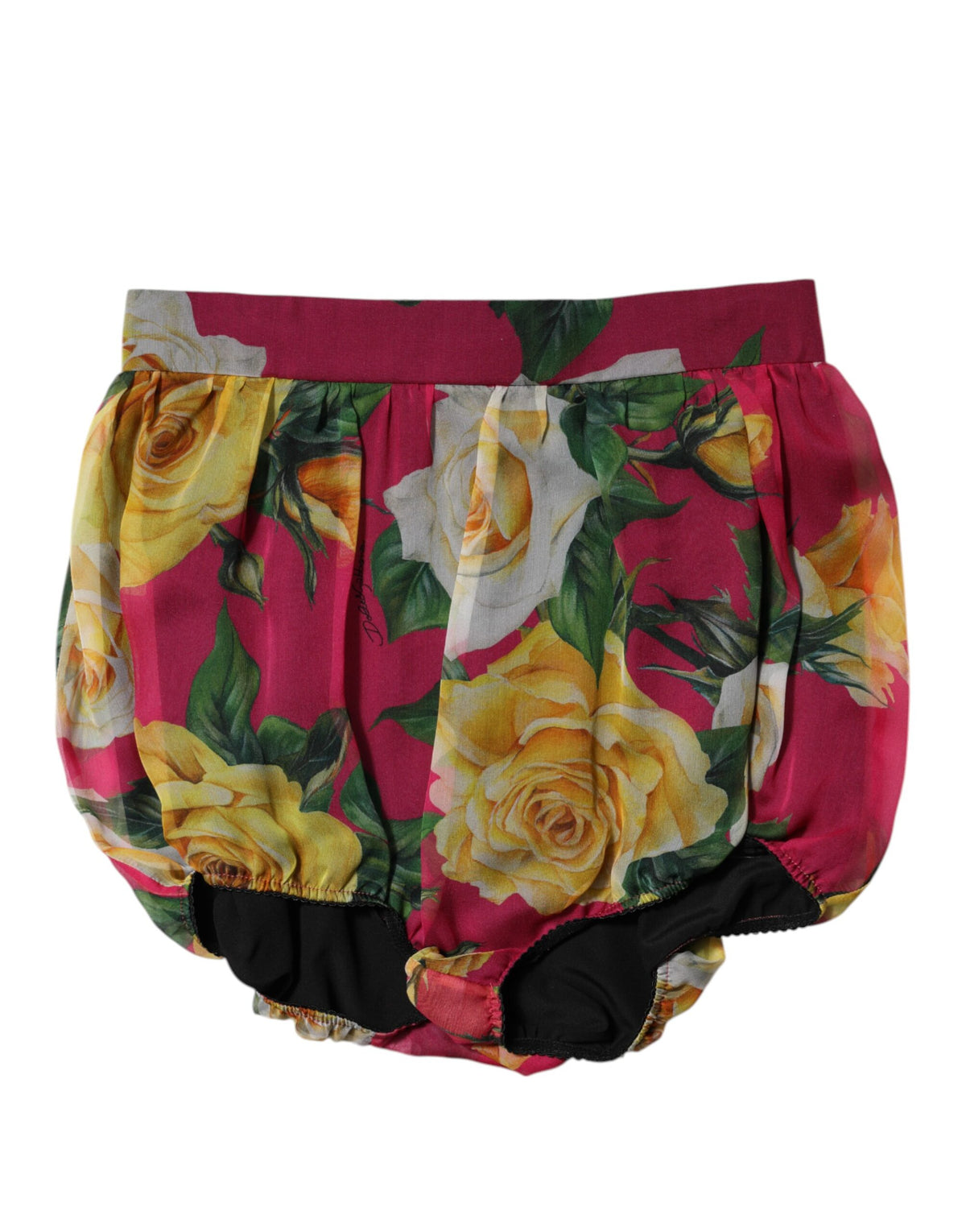 Dolce & Gabbana Red Floral High Waist Women Hot Pants Shorts