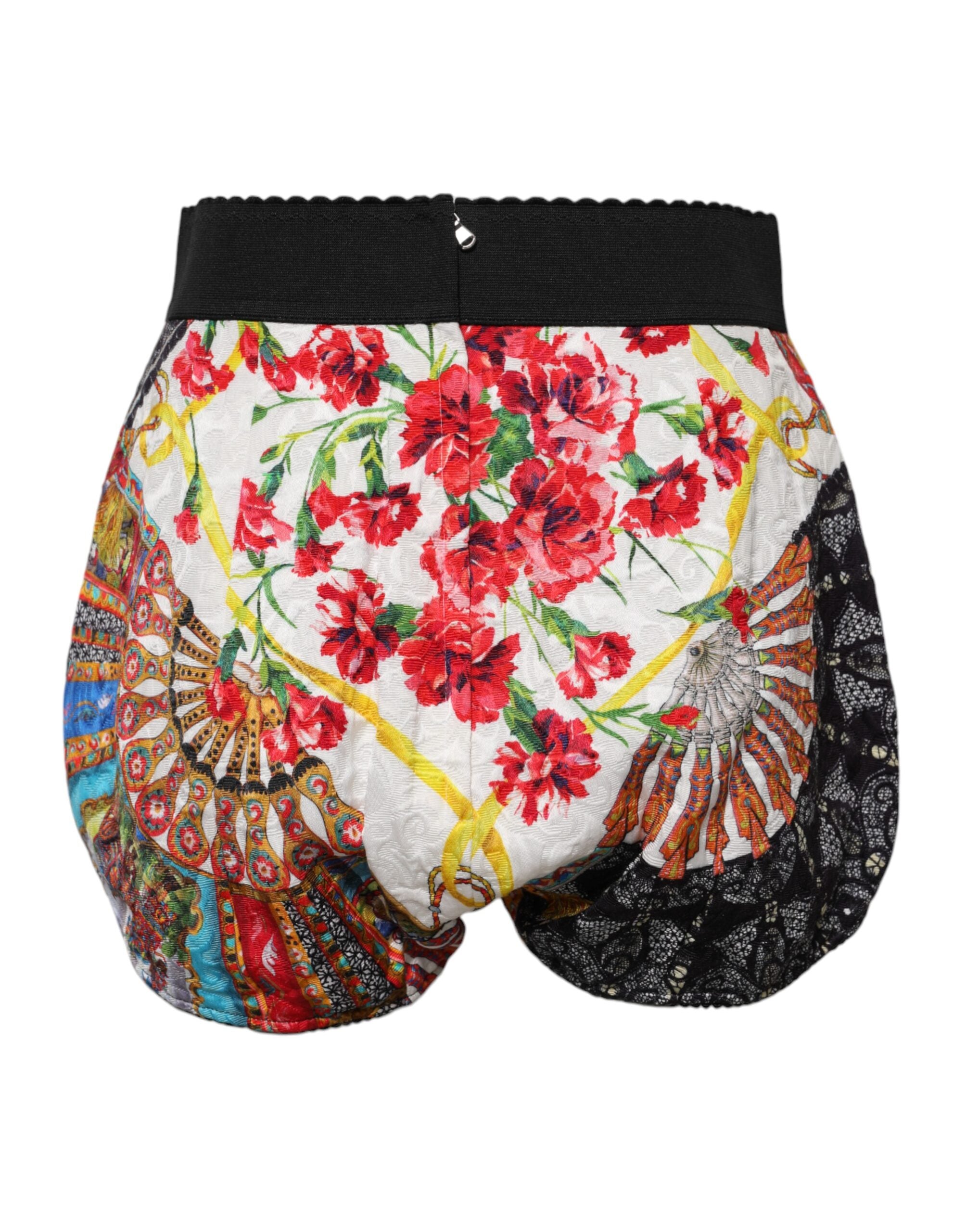 Dolce & Gabbana Multicolor Floral High Waist Hot Pants Shorts Dolce & Gabbana