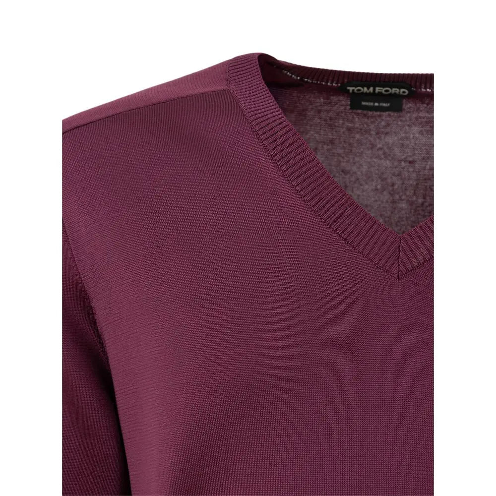 Tom Ford Purple Silk Sweatshirt Tom Ford