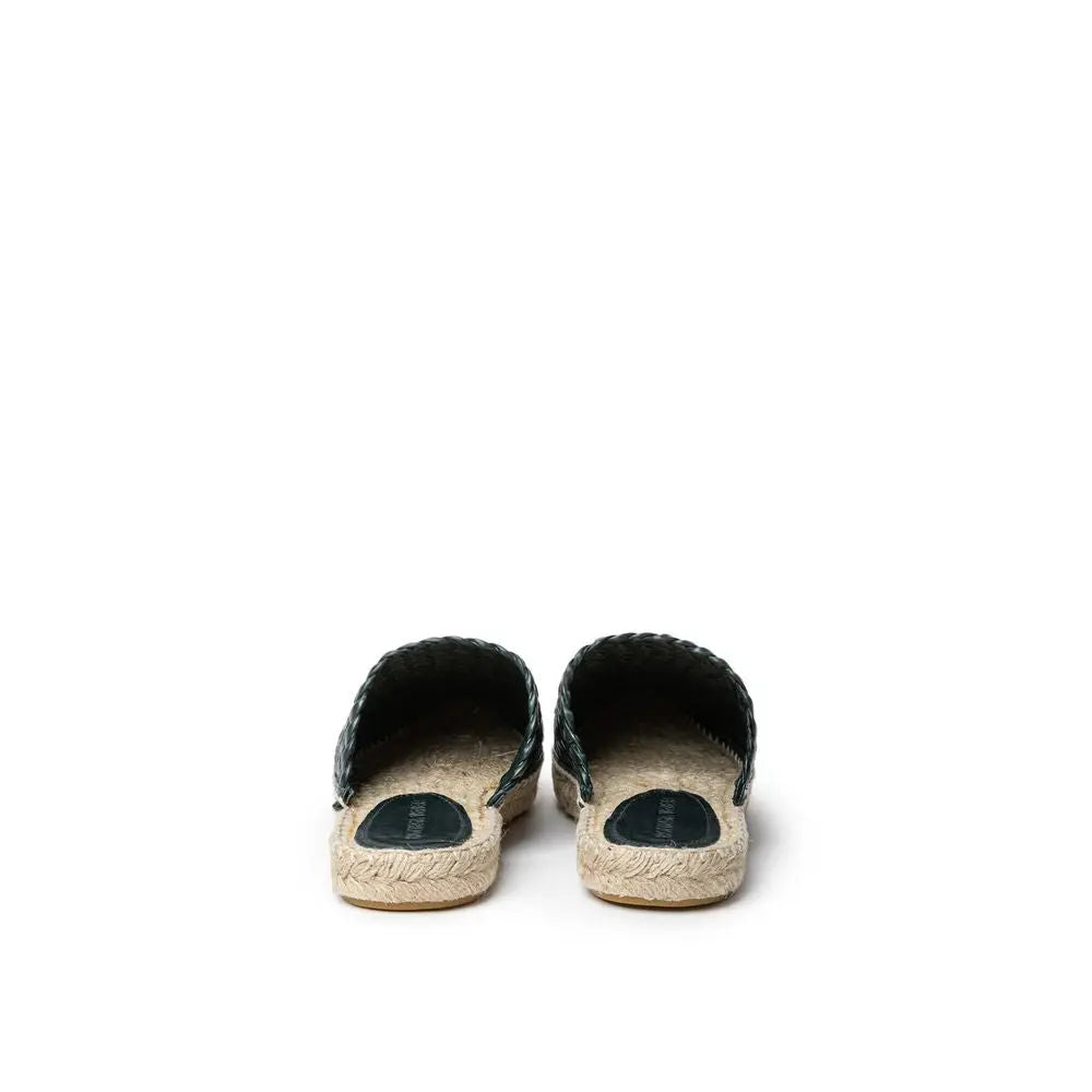 Bottega Veneta Green Leather Espadrilles Bottega Veneta
