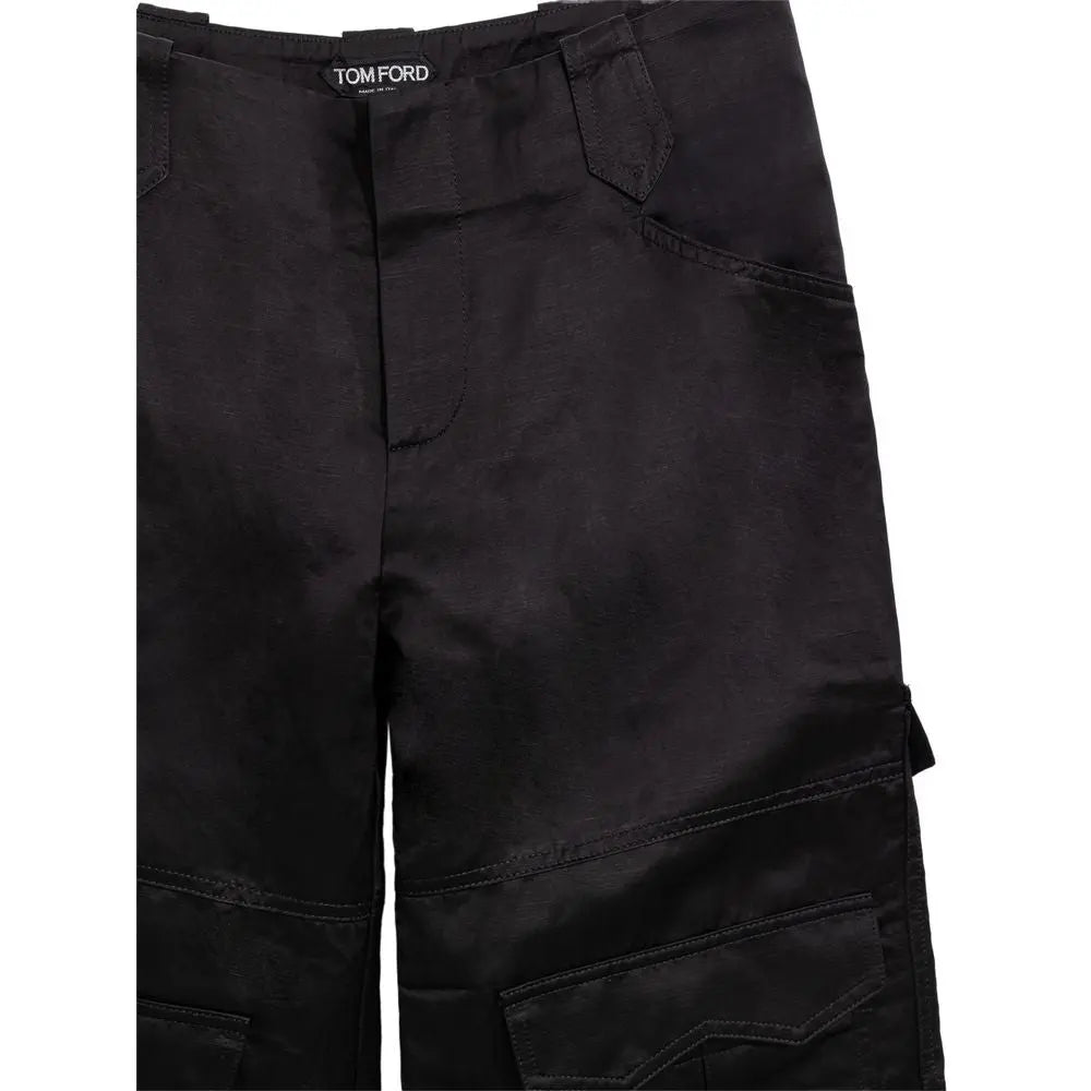 Tom Ford Black Viscose Cargo Pants Tom Ford