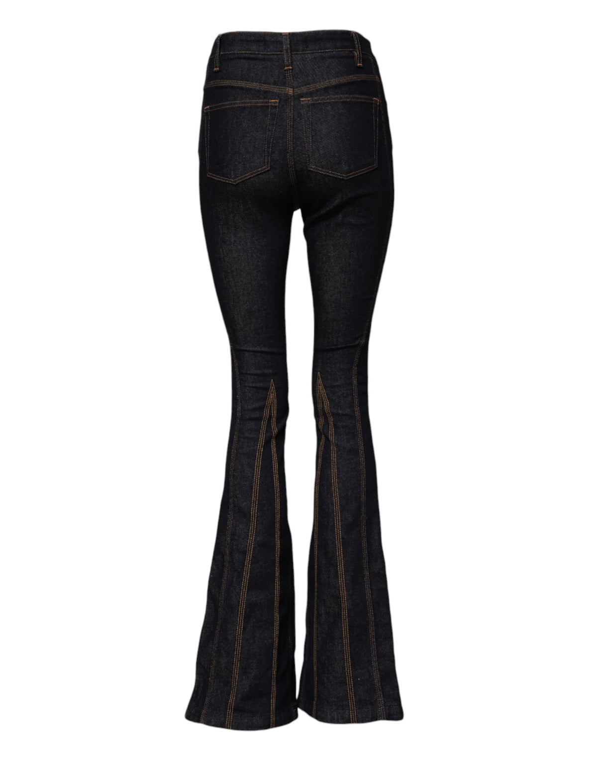 Dolce & Gabbana Black Cotton Mid Waist Bootcut Denim Jeans