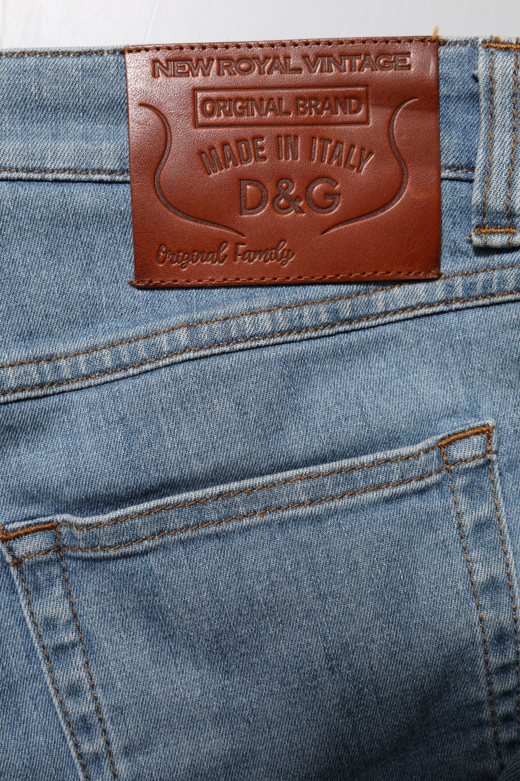Dolce & Gabbana Blue Cotton PRETTY MidWaist Skinny Denim Jeans Dolce & Gabbana