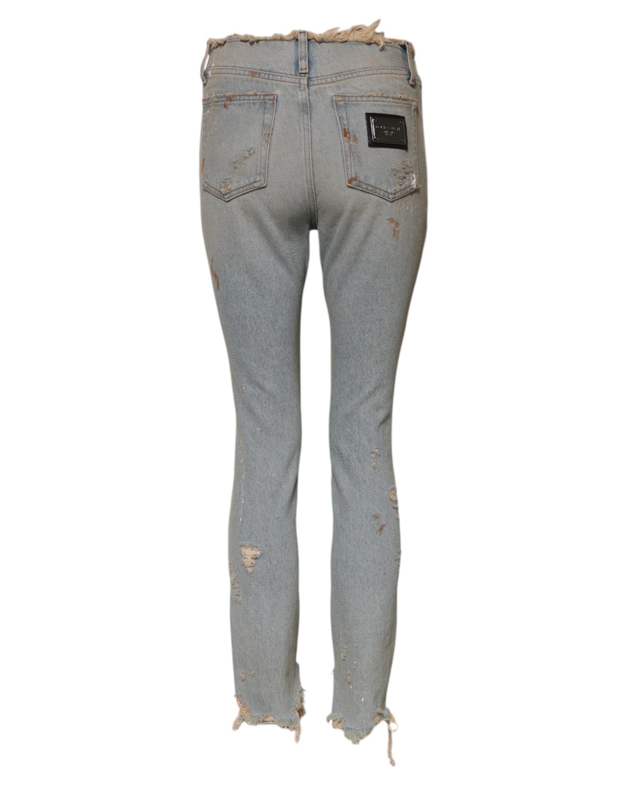 Dolce & Gabbana Light Blue High Waist Skinny Denim Jeans Dolce & Gabbana