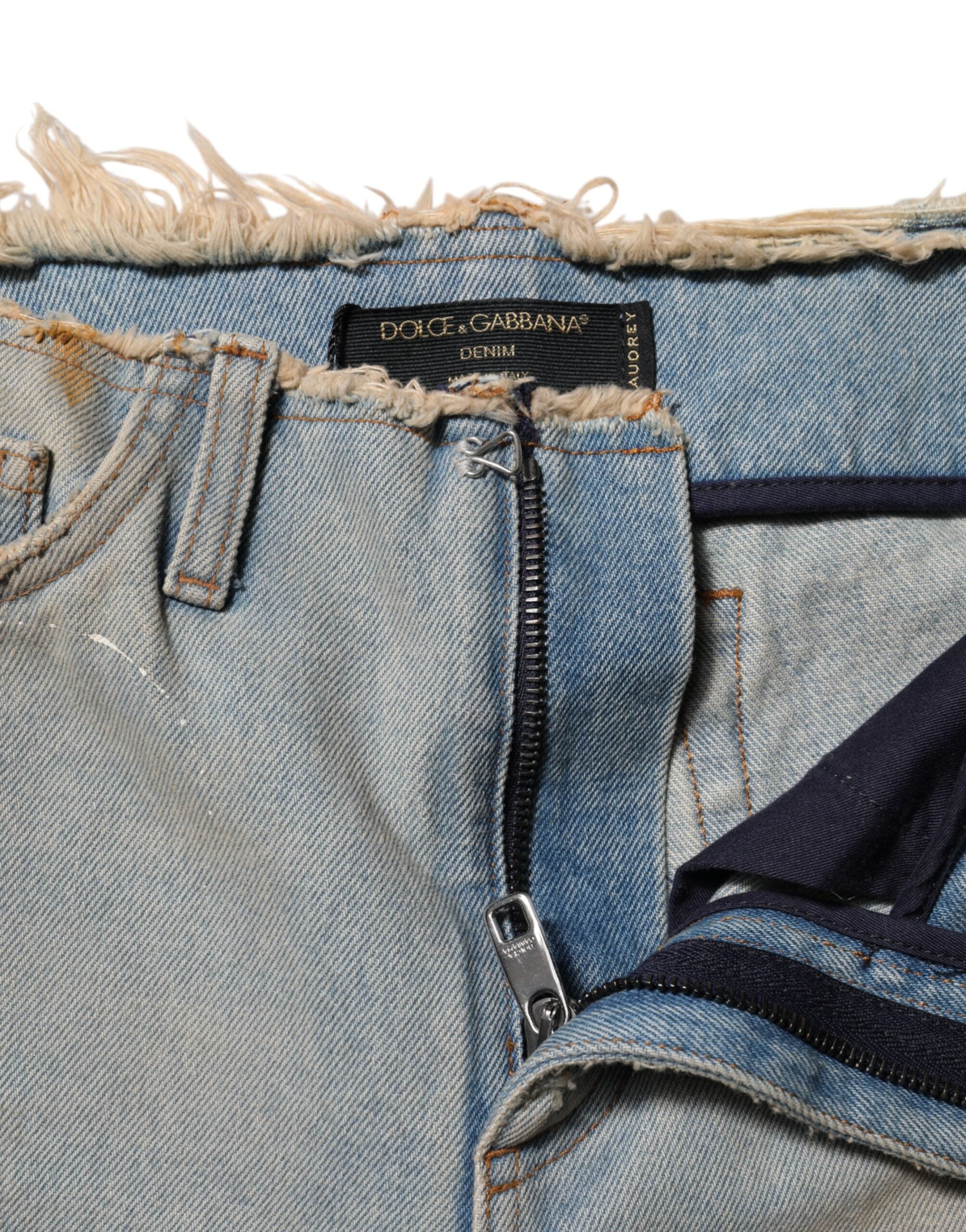 Dolce & Gabbana Light Blue High Waist Skinny Denim Jeans Dolce & Gabbana