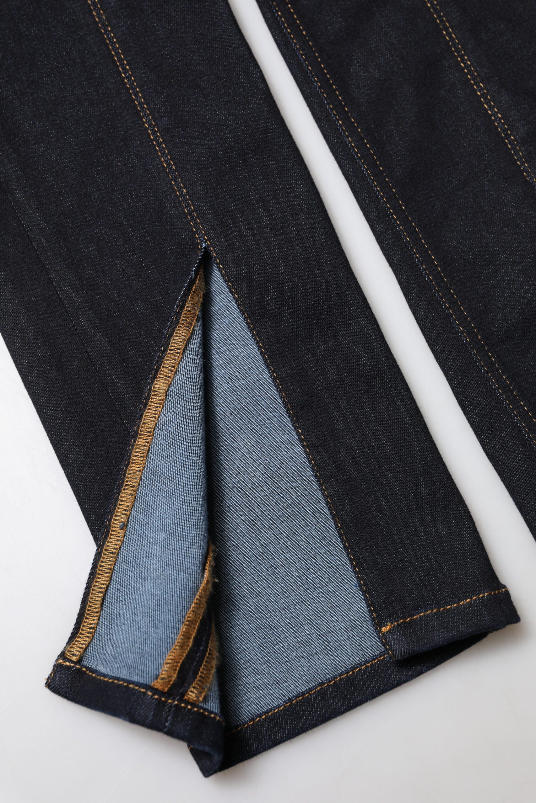 Dolce & Gabbana Blue Cotton High Waist Skinny Denim Jeans Dolce & Gabbana