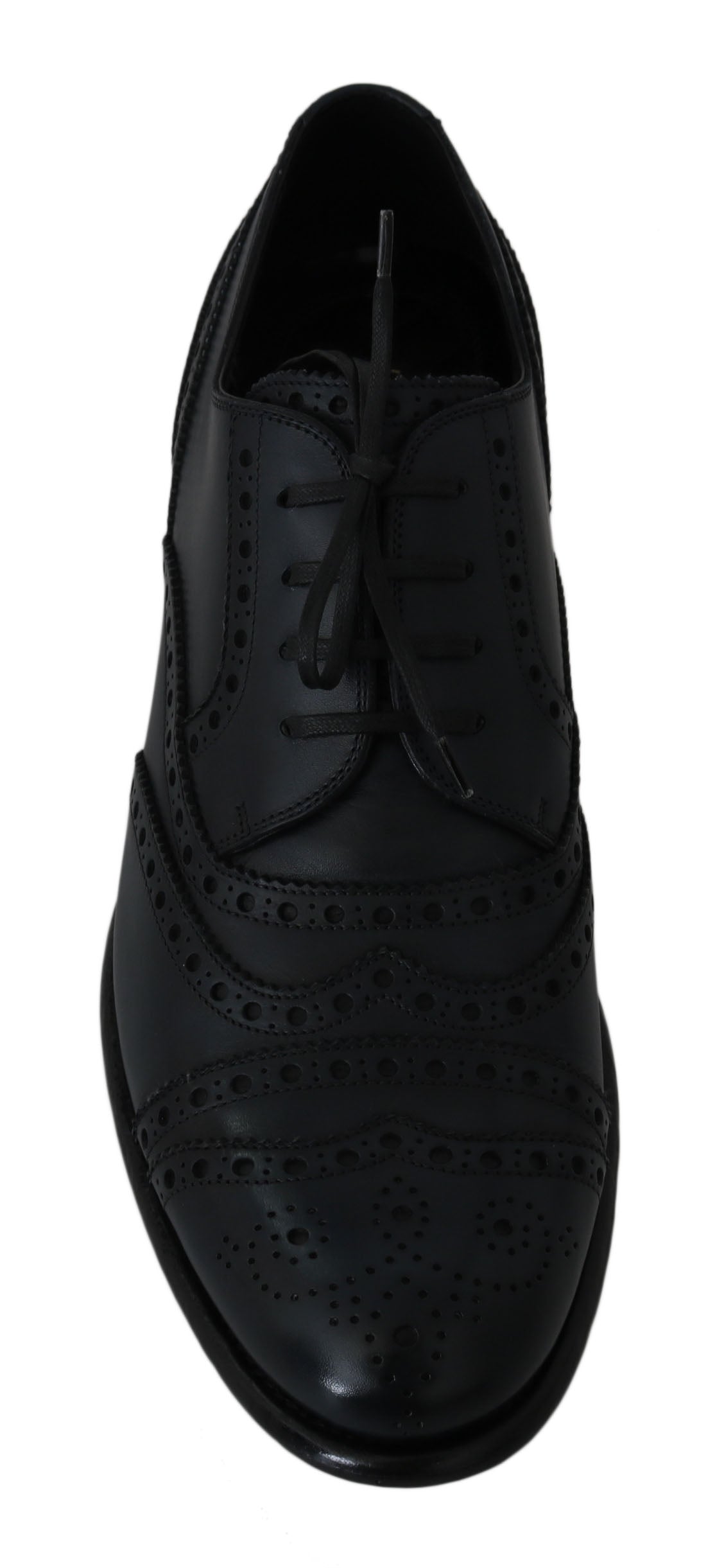 Dolce & Gabbana Dark Blue Leather Wingtip Oxford Dress Shoes Dolce & Gabbana