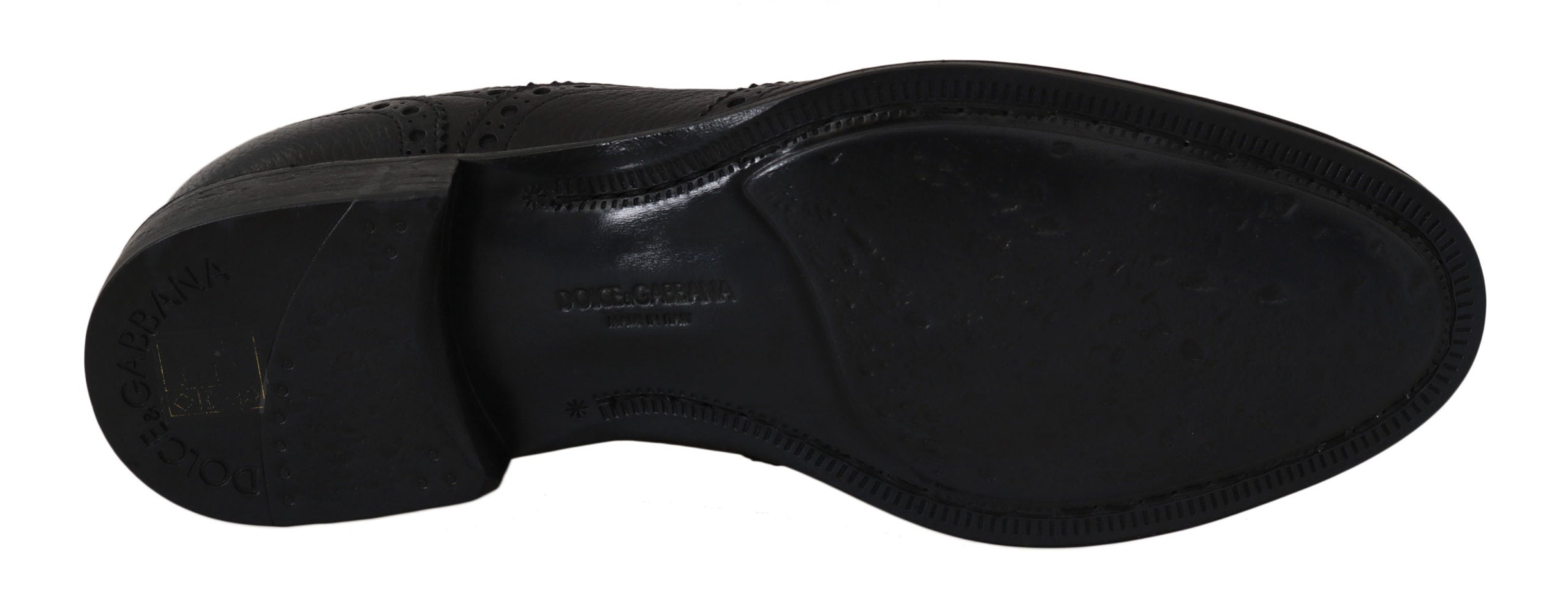 Dolce & Gabbana Blue Leather Wingtip Oxford Dress  Shoes Dolce & Gabbana