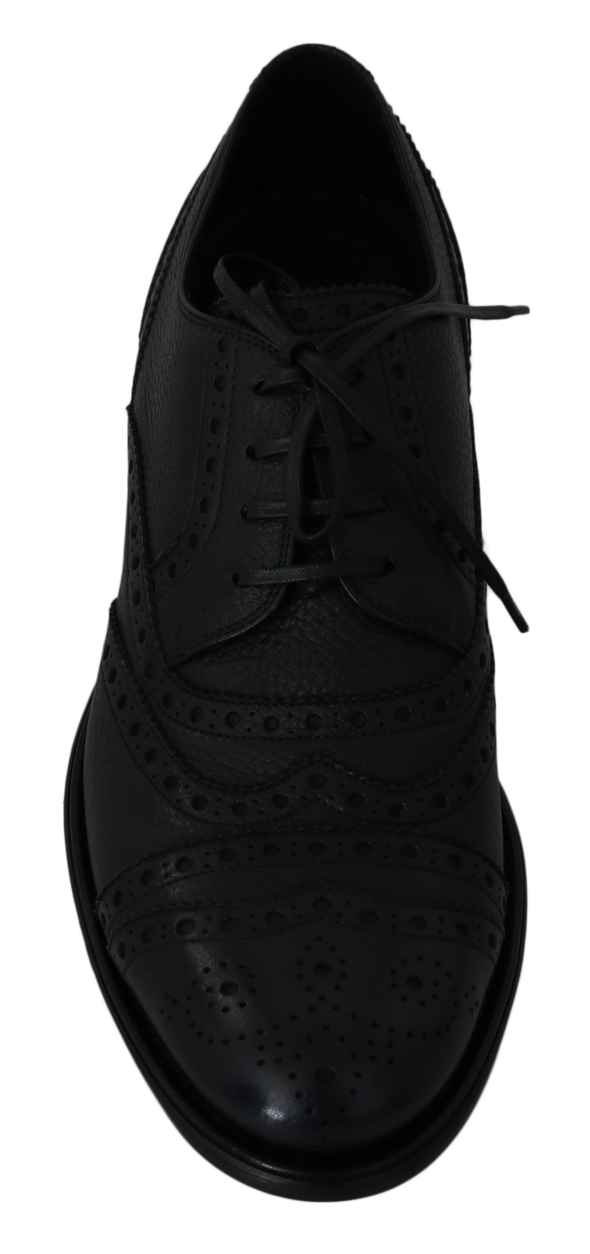 Dolce & Gabbana Blue Leather Wingtip Oxford Dress  Shoes Dolce & Gabbana