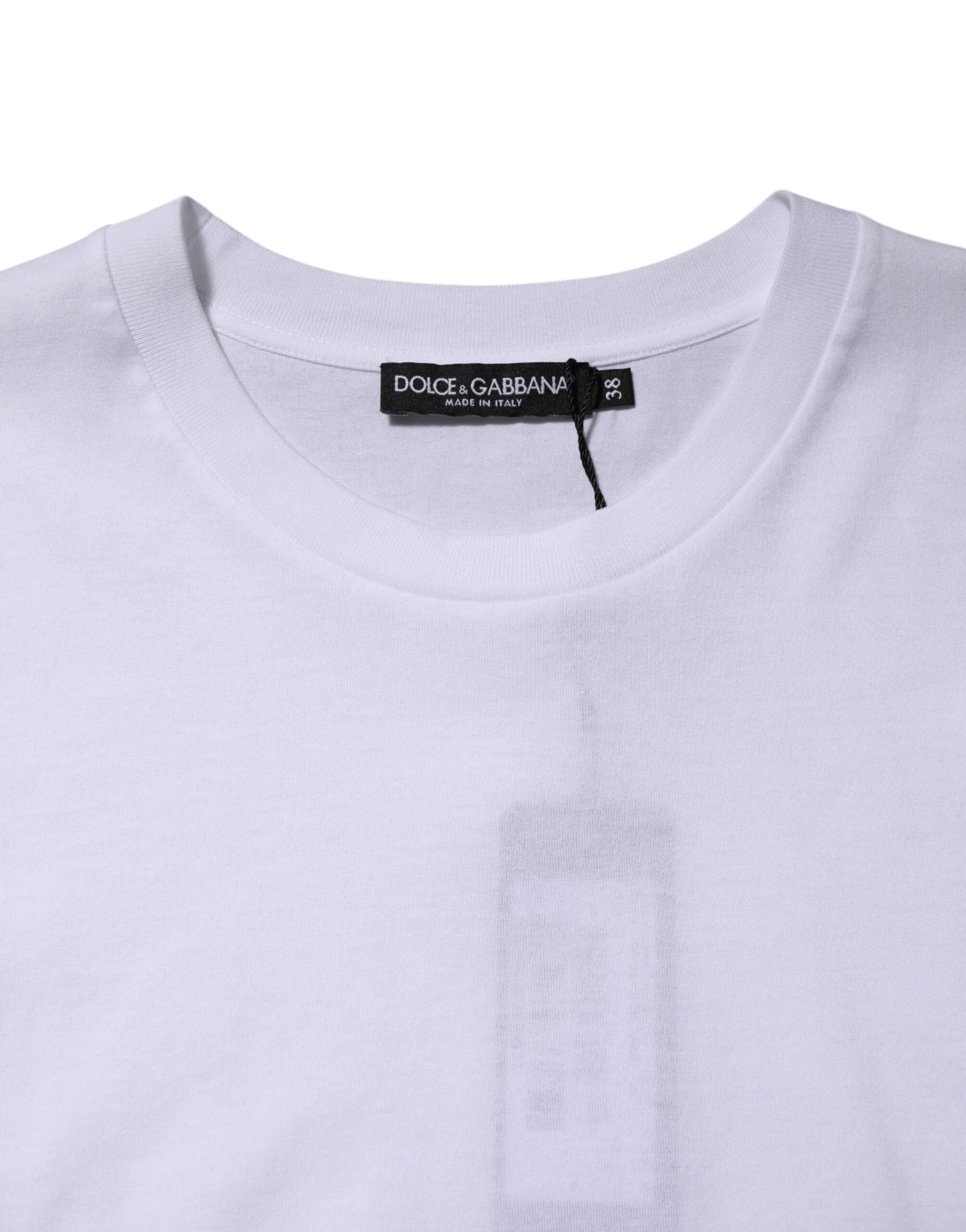 Dolce & Gabbana White Cotton Sleeveless Women Tank T-shirt Dolce & Gabbana