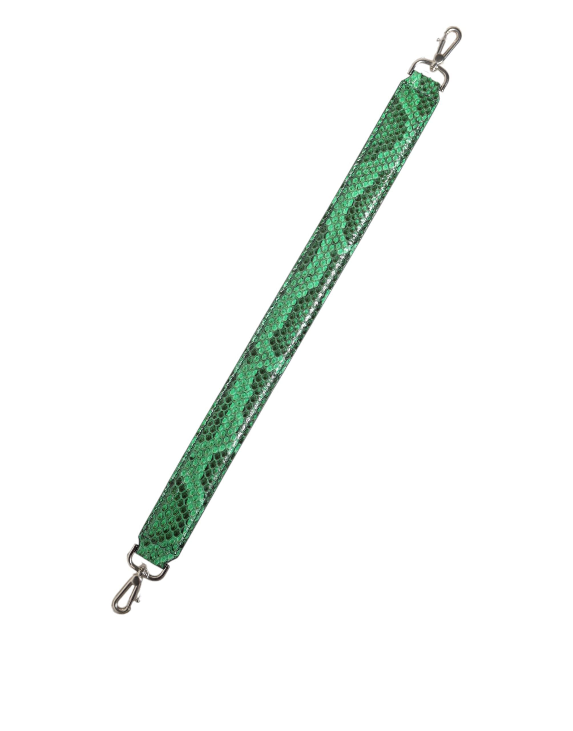 Dolce & Gabbana Black Green Exotic Leather Bag Shoulder Strap Dolce & Gabbana