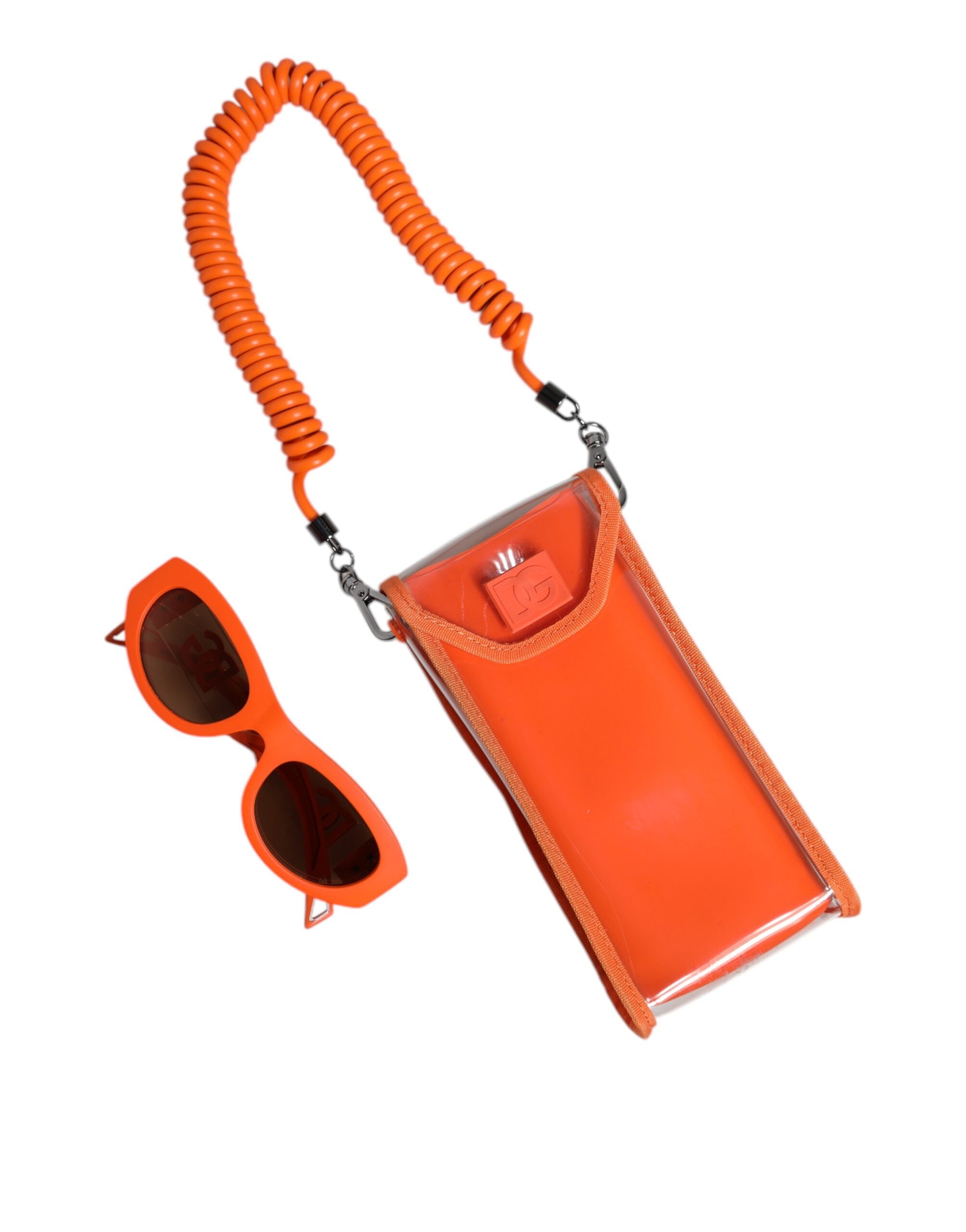 Dolce & Gabbana Orange Reborn To Live Oval Frame Logo Eyewear Sunglasses Dolce & Gabbana