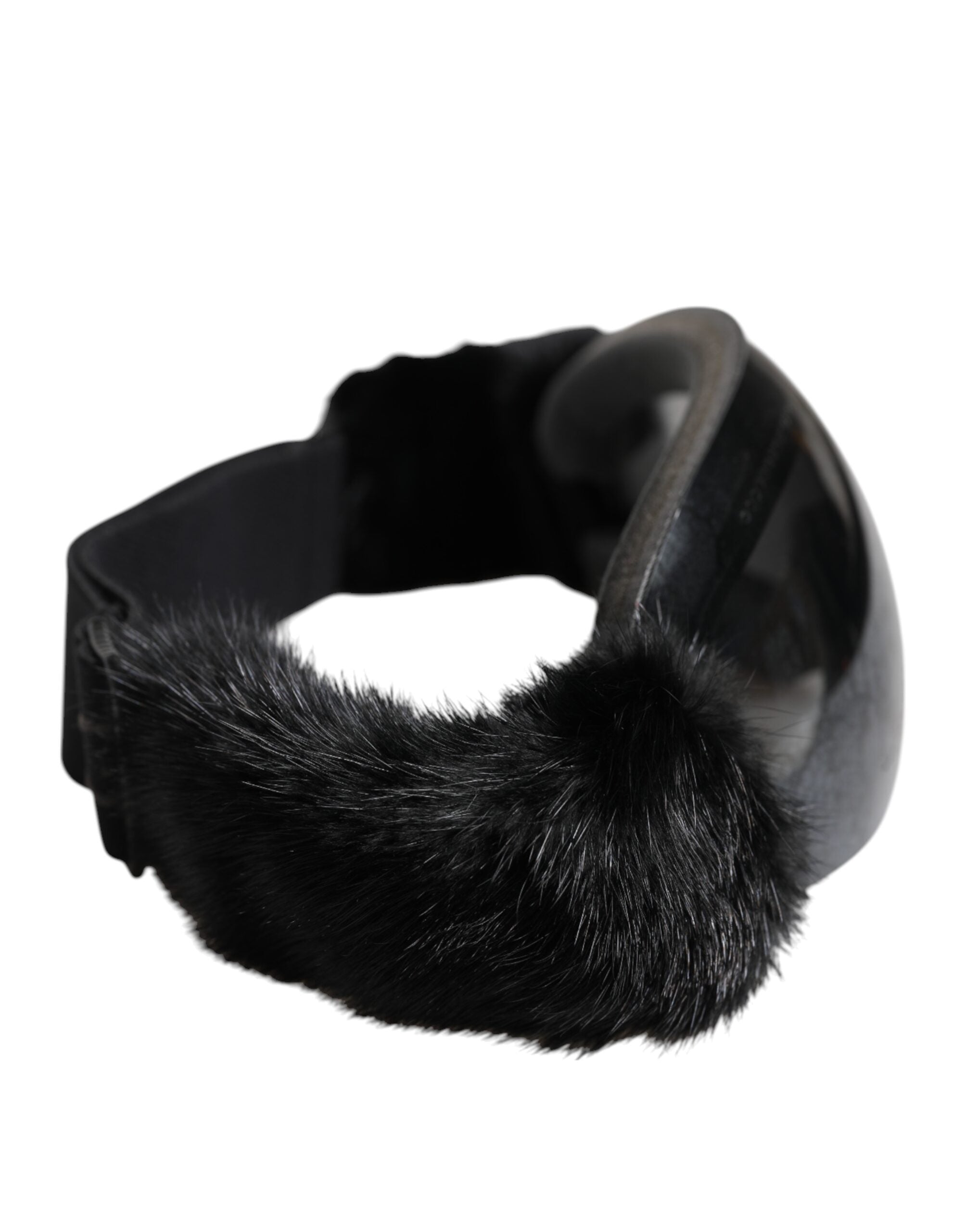 Dolce & Gabbana Black Bi0759 Lace Mirrored Ski Goggles Mask Sunglasses Dolce & Gabbana