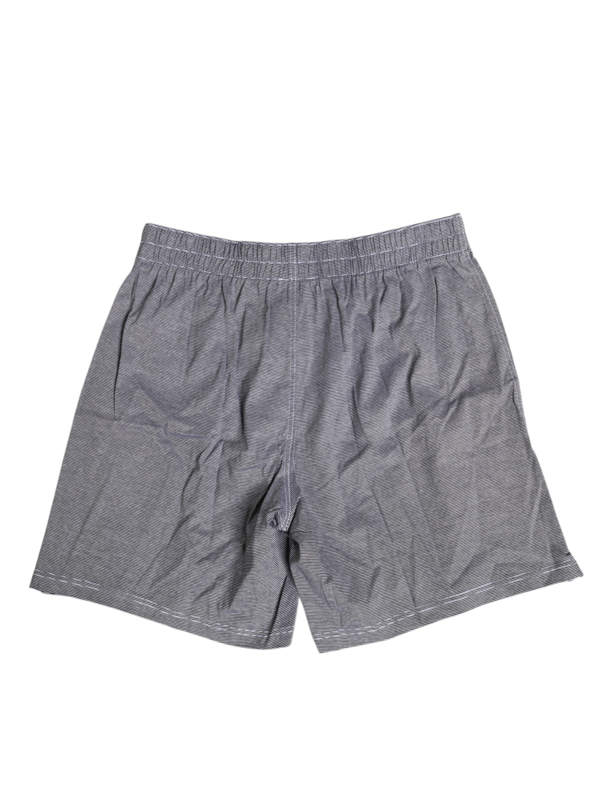 Dolce & Gabbana Gray Striped Cotton Regular Boxer Underwear Dolce & Gabbana