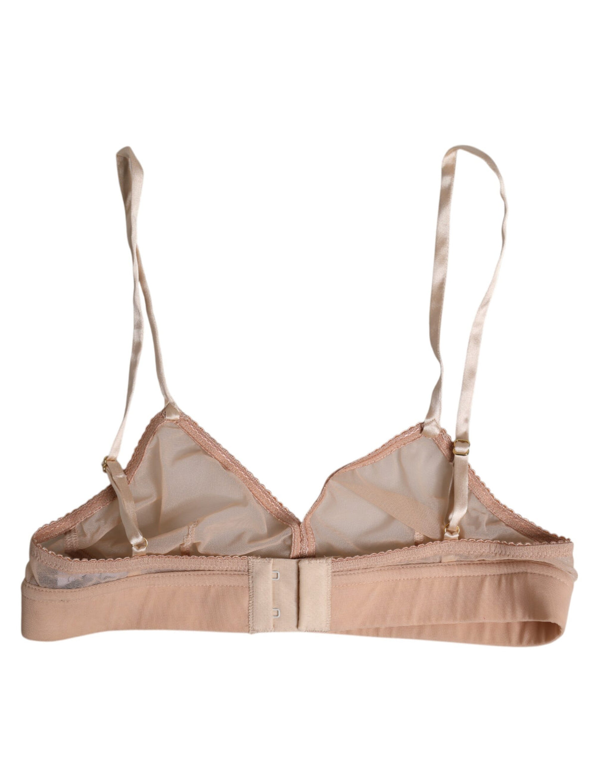 Dolce & Gabbana Powder Pink Nylon DG Logo Non Wire Bra Underwear