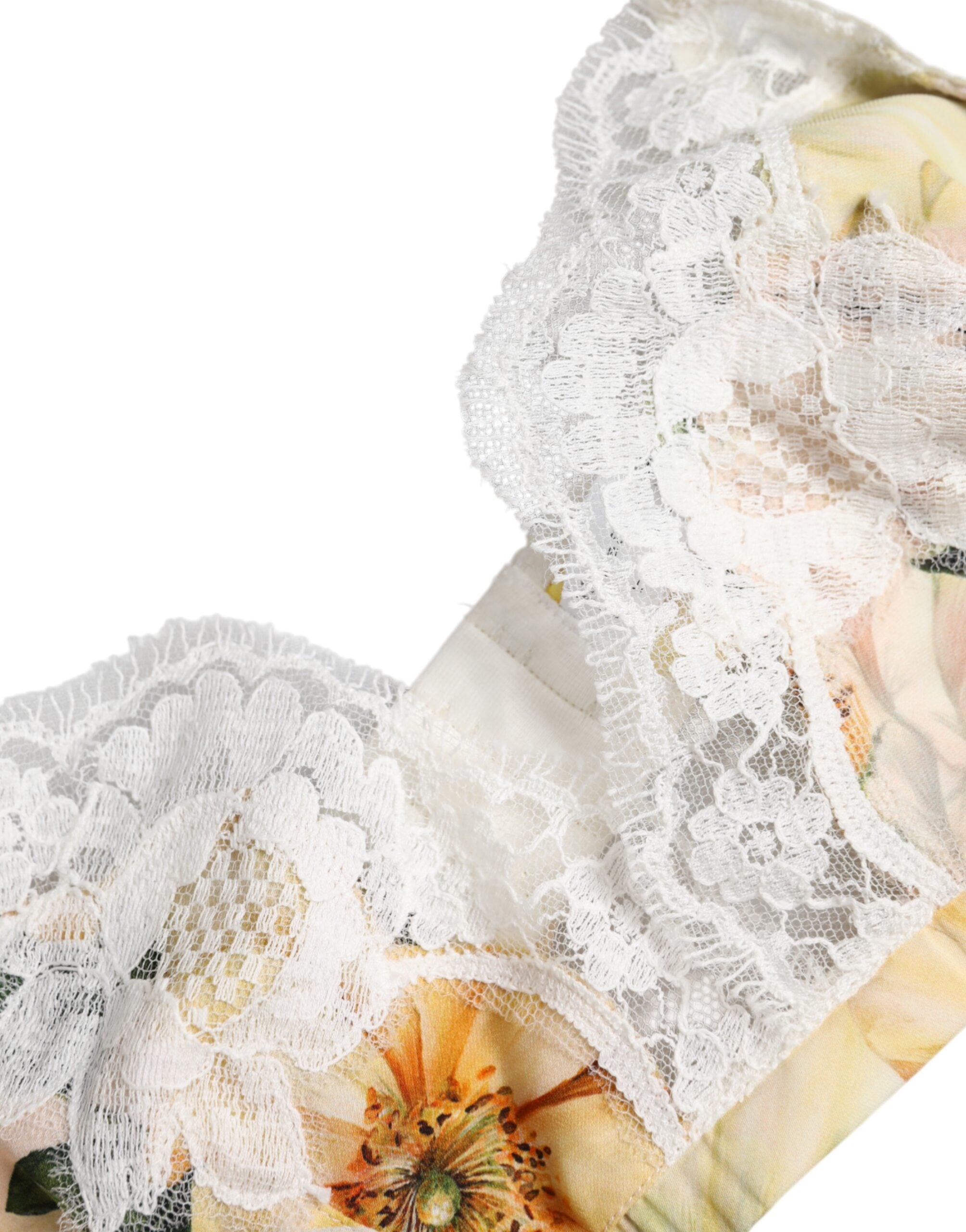 Dolce & Gabbana Multicolor Floral Print Non Wire Bra Underwear Dolce & Gabbana