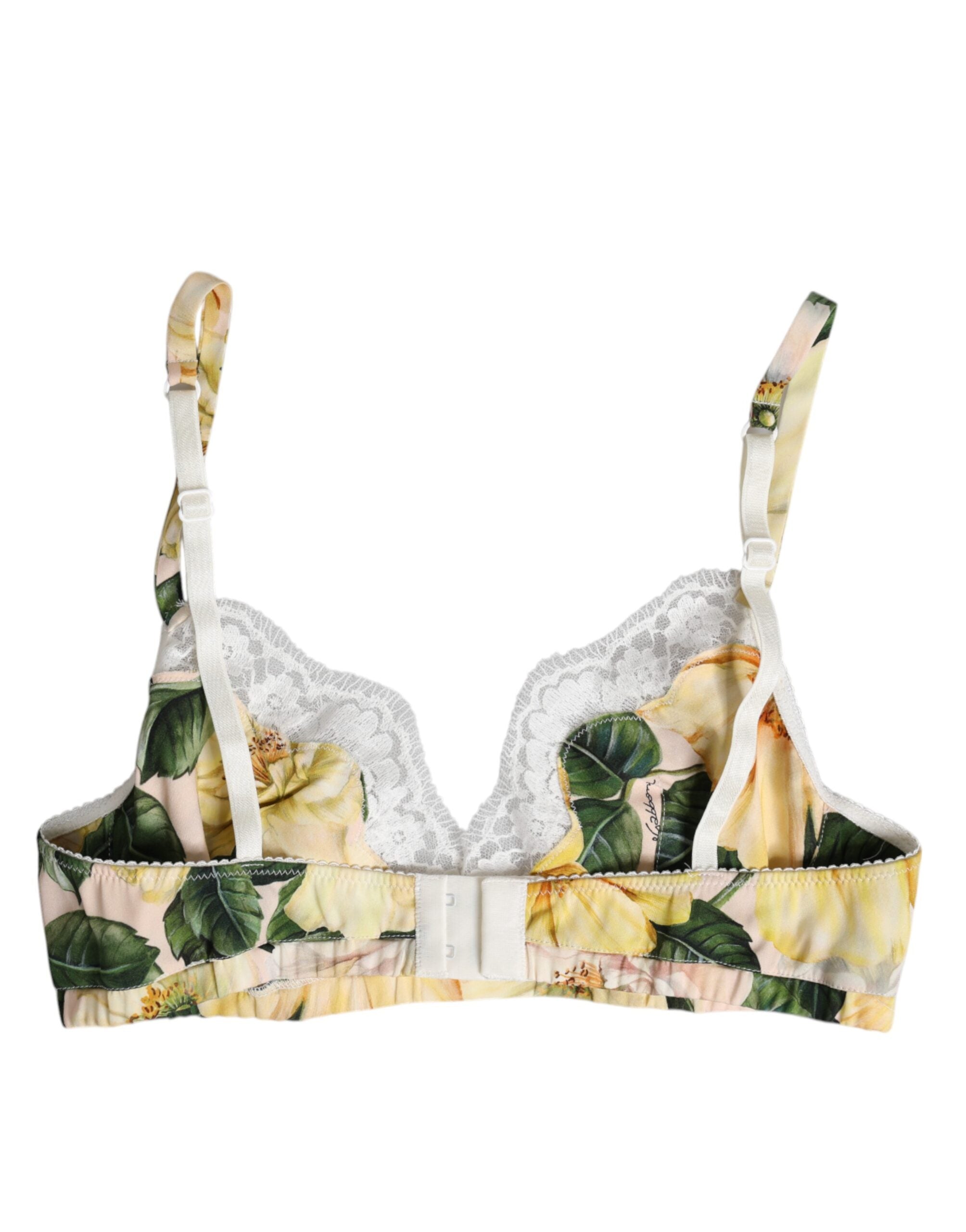 Dolce & Gabbana Multicolor Floral Print Non Wire Bra Underwear Dolce & Gabbana