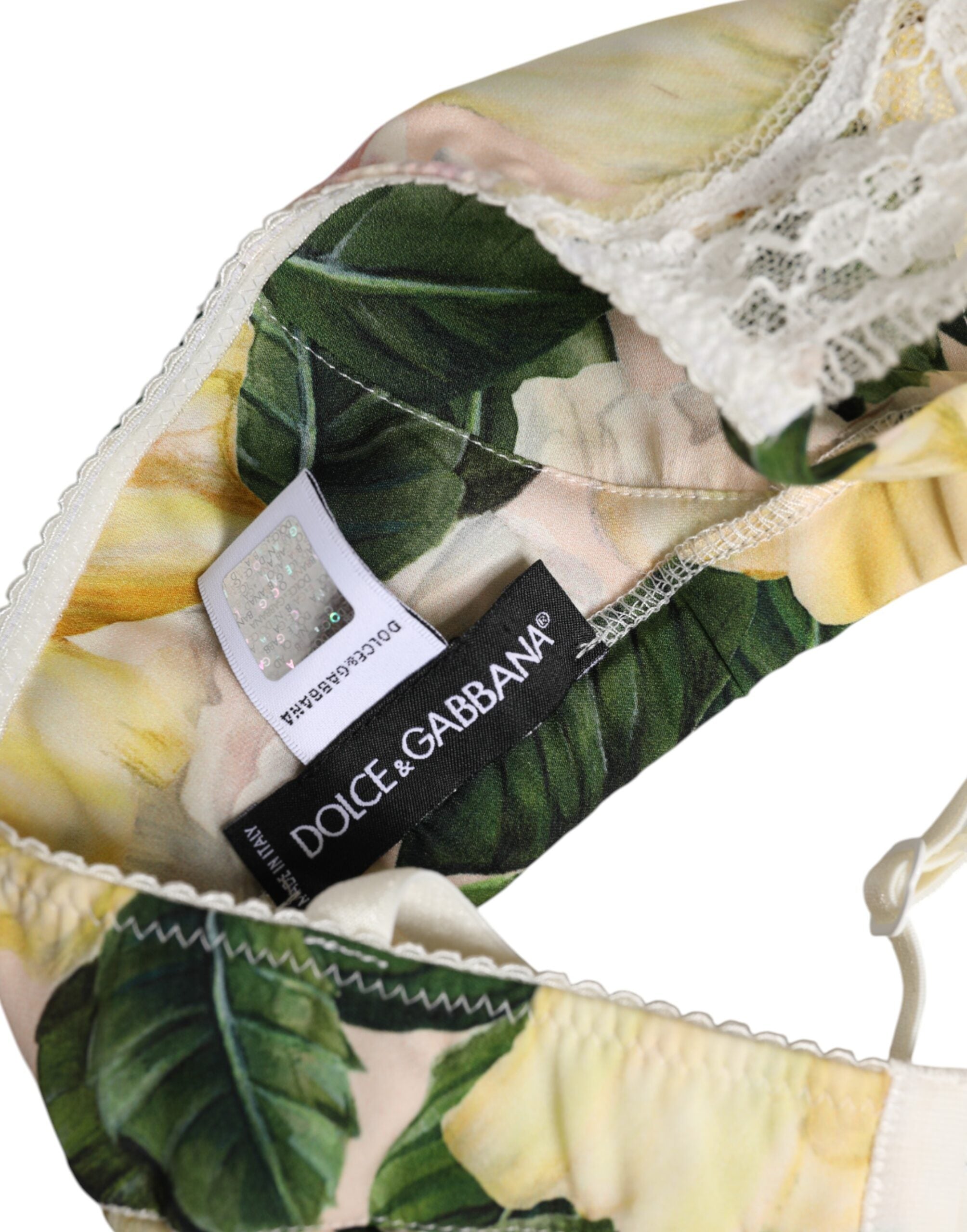 Dolce & Gabbana Multicolor Floral Print Non Wire Bra Underwear Dolce & Gabbana