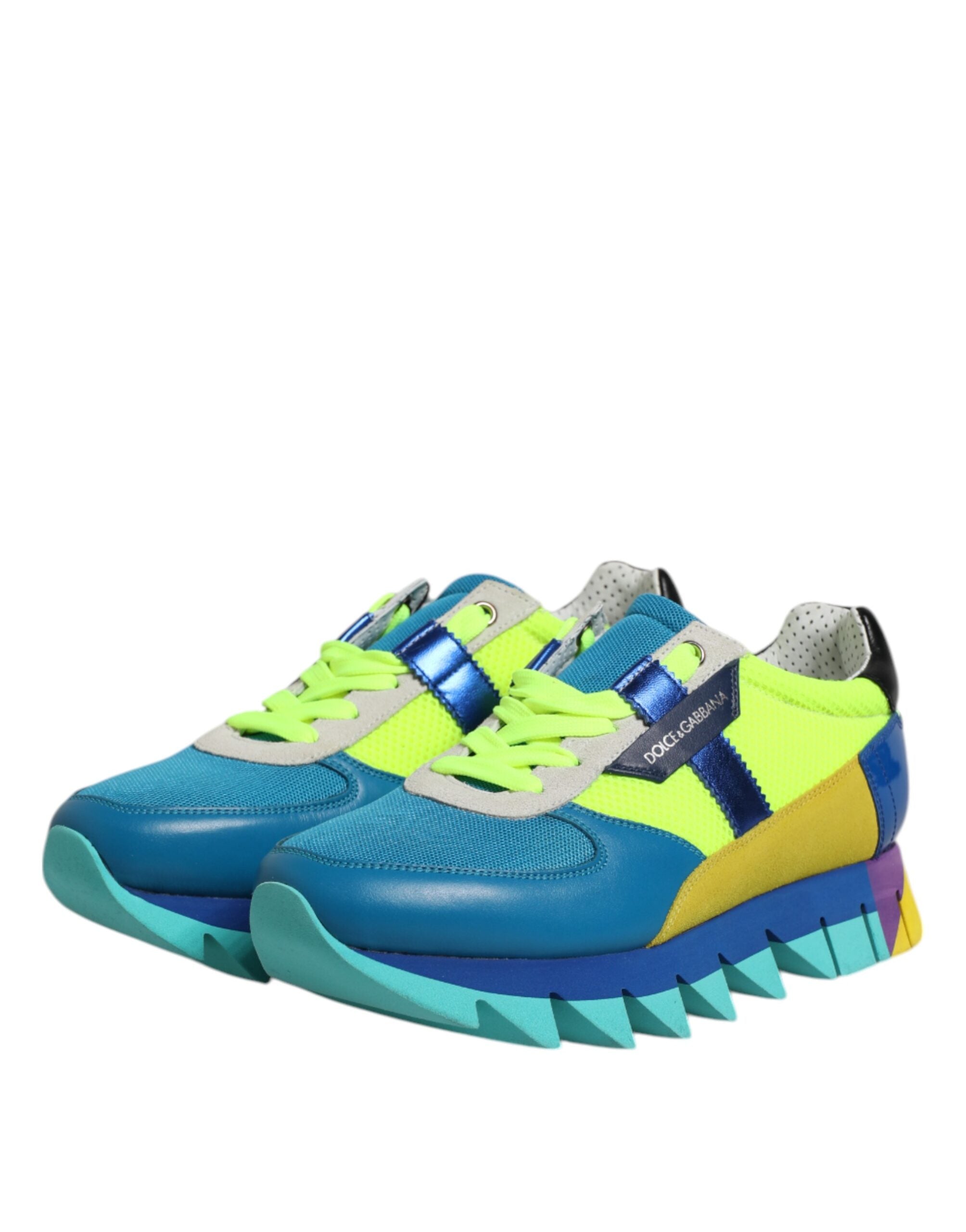 Dolce & Gabbana Multicolor Leather Low Top Men Sneakers Shoes Dolce & Gabbana