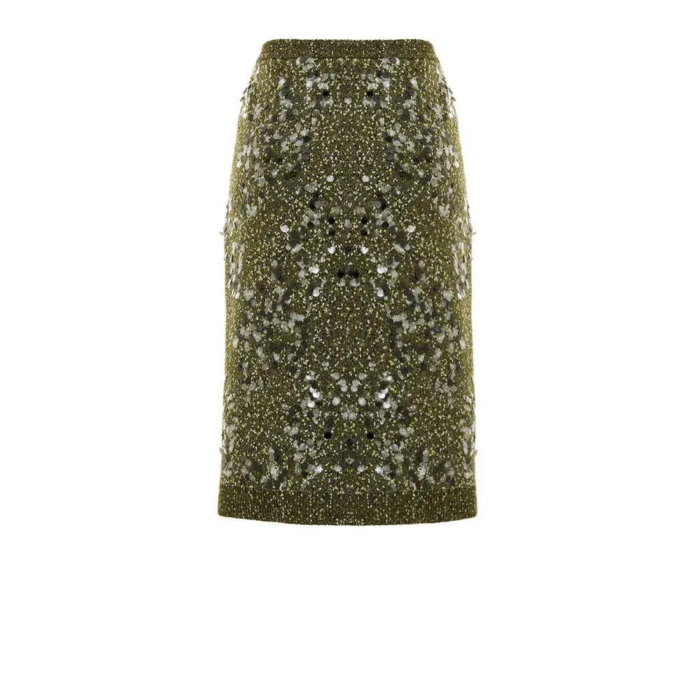 Gucci Green Viscose Mini Skirt Gucci