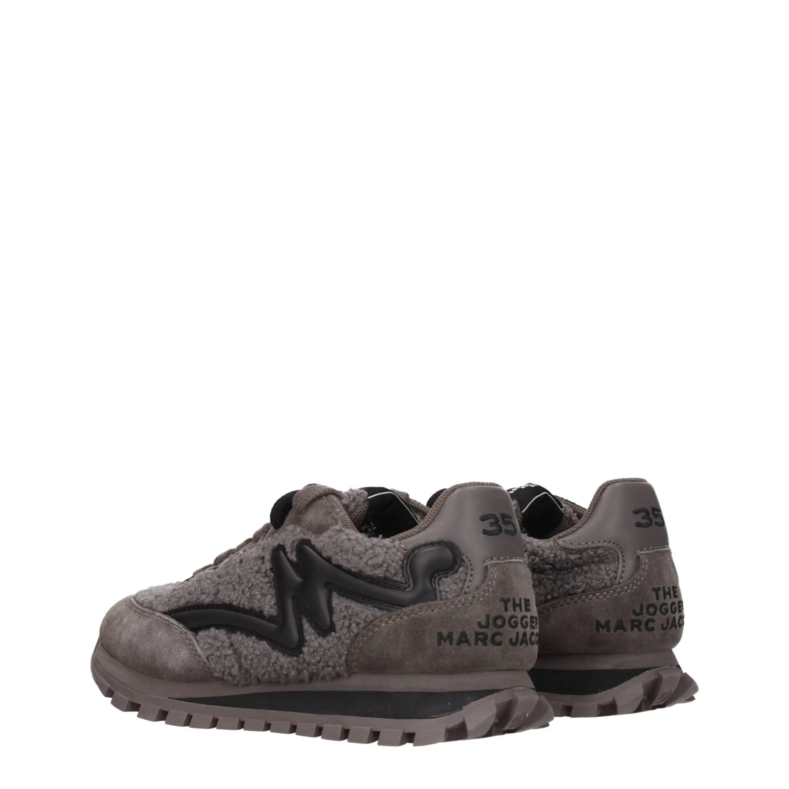 Marc Jacobs Gray Fur Chunky Sneakers Marc Jacobs