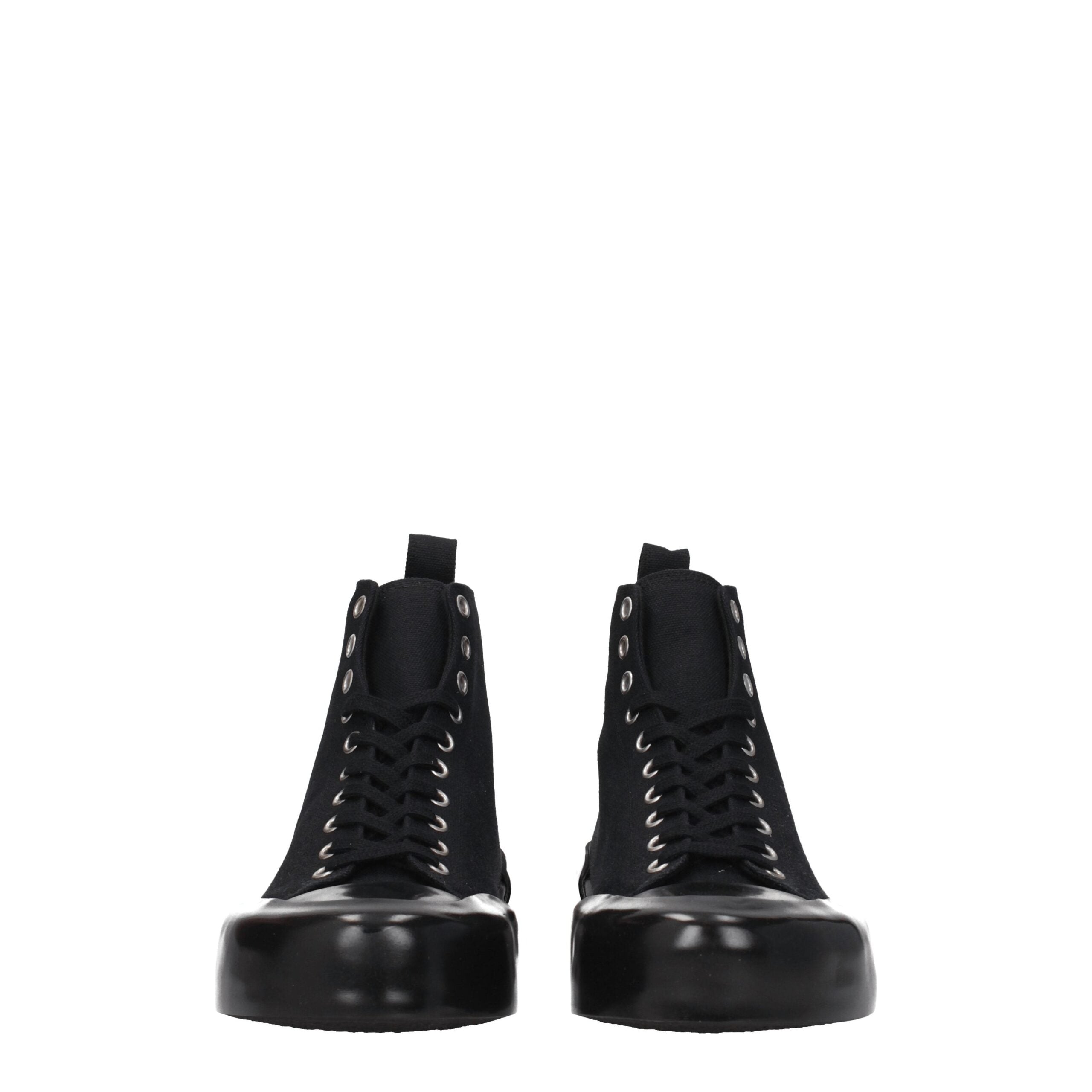 Jil Sander Black Fabric High Top Sneakers Jil Sander