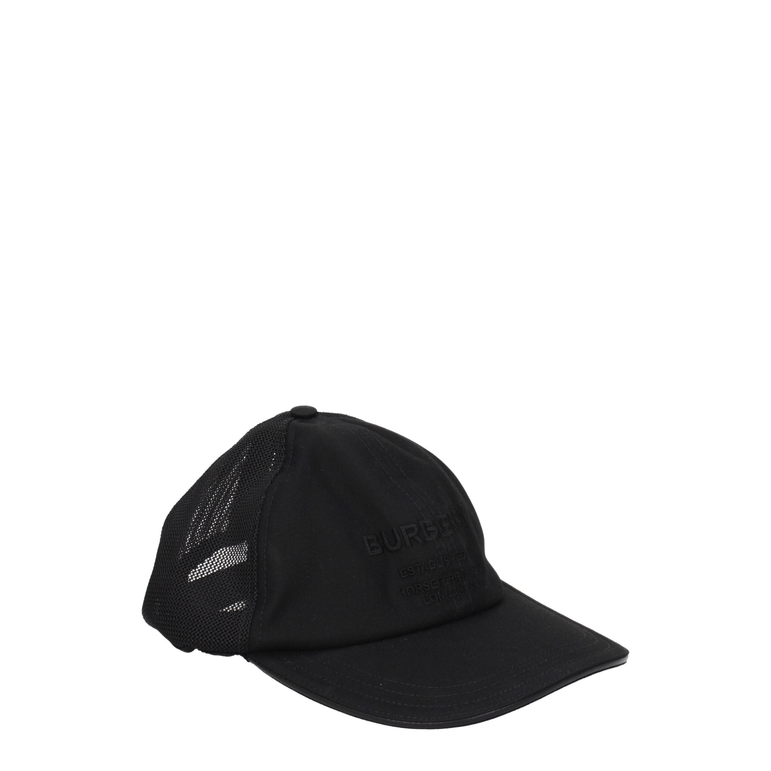 Burberry Black Cotton Cap (Baseball Hat) Burberry