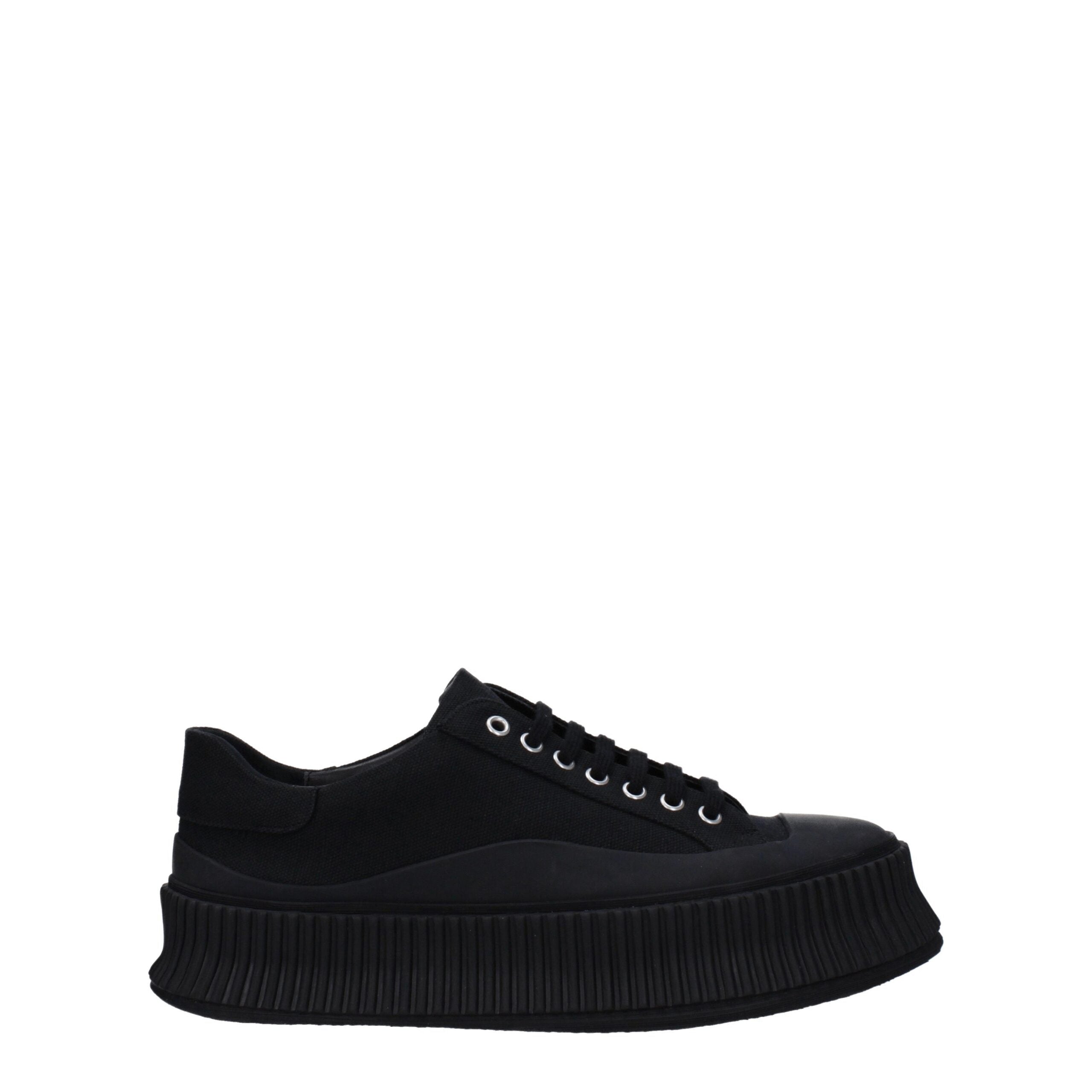 Jil Sander Black Fabric Platform Sneakers Jil Sander