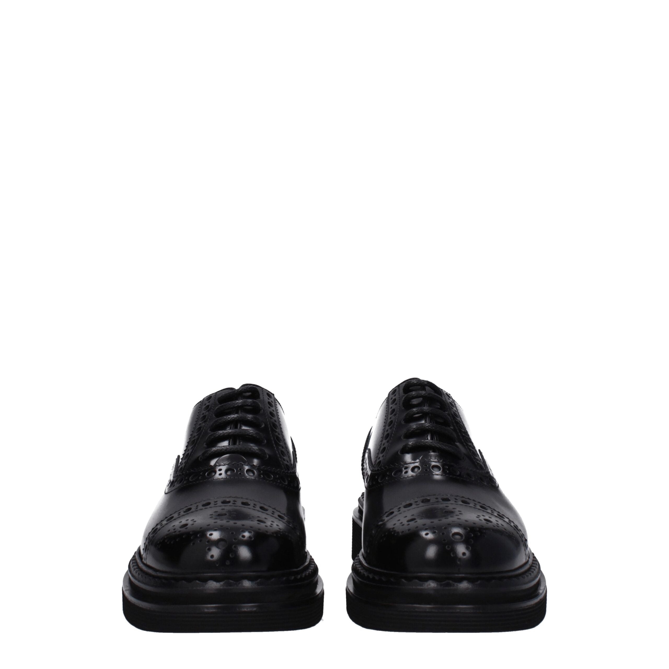 Dolce & Gabbana Black Leather Oxfords And Derbies Dolce & Gabbana