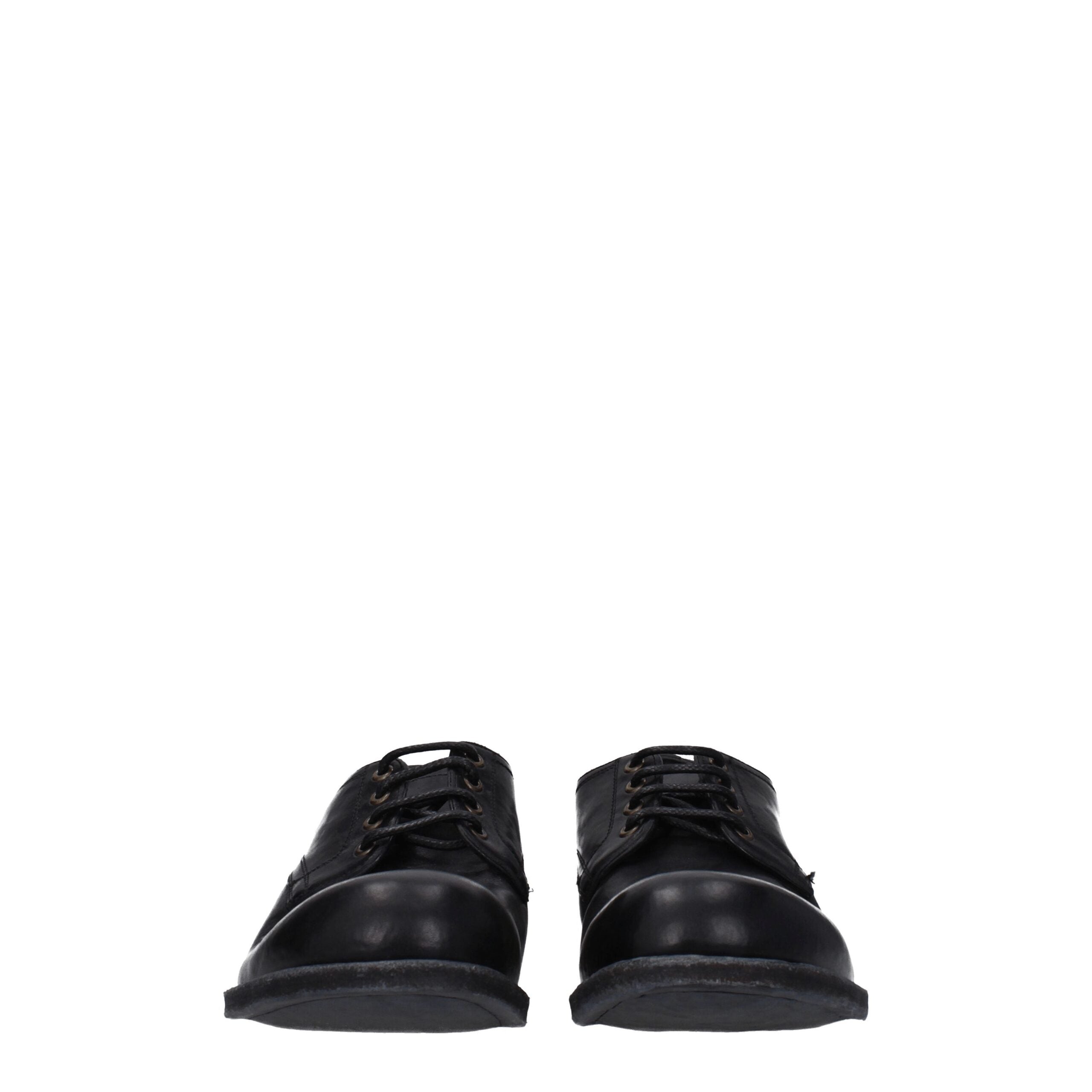 Dolce & Gabbana Black Leather Oxfords And Derbies Dolce & Gabbana