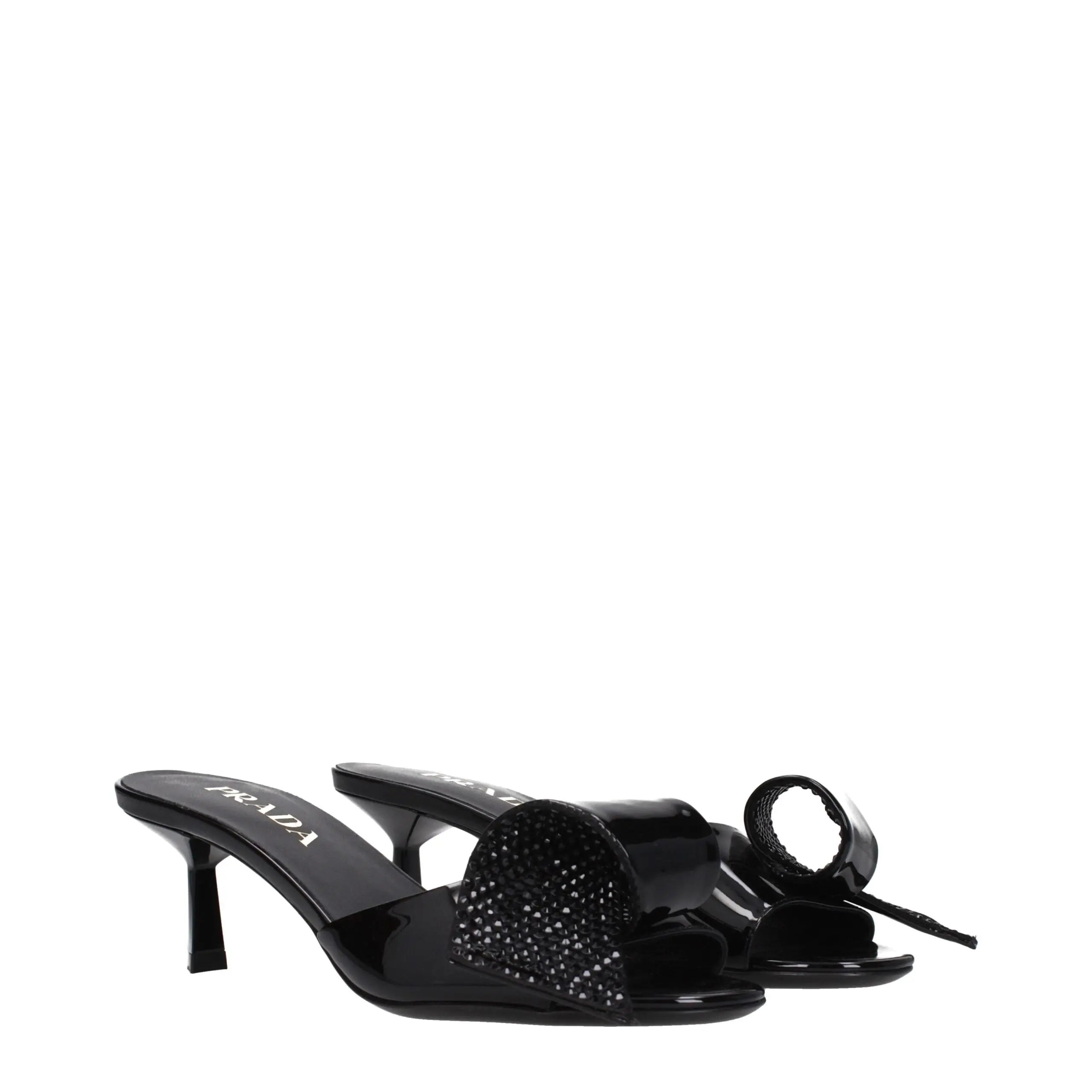 Prada Black Leather Sandals Prada