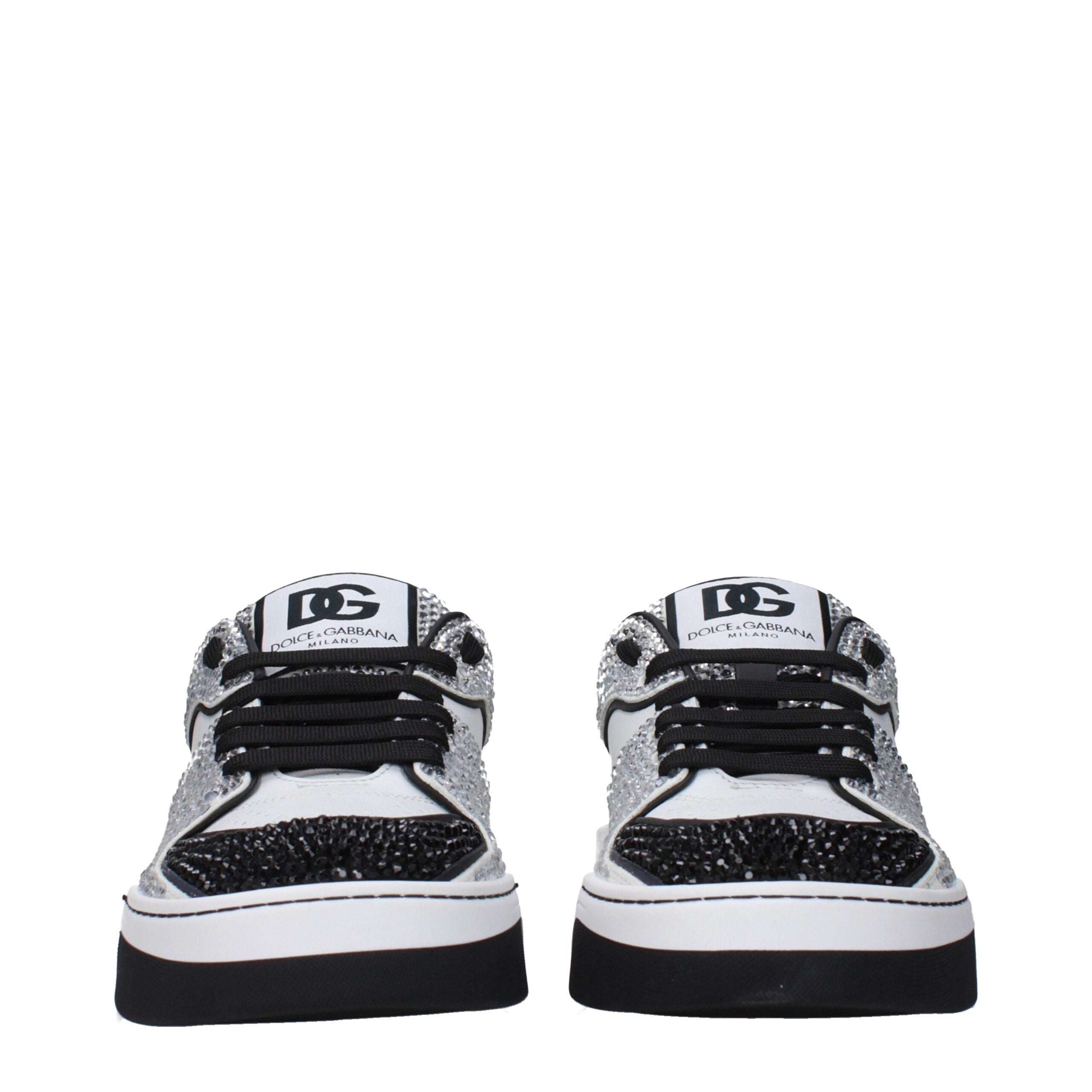 Dolce & Gabbana White Leather Low Top Sneakers Dolce & Gabbana
