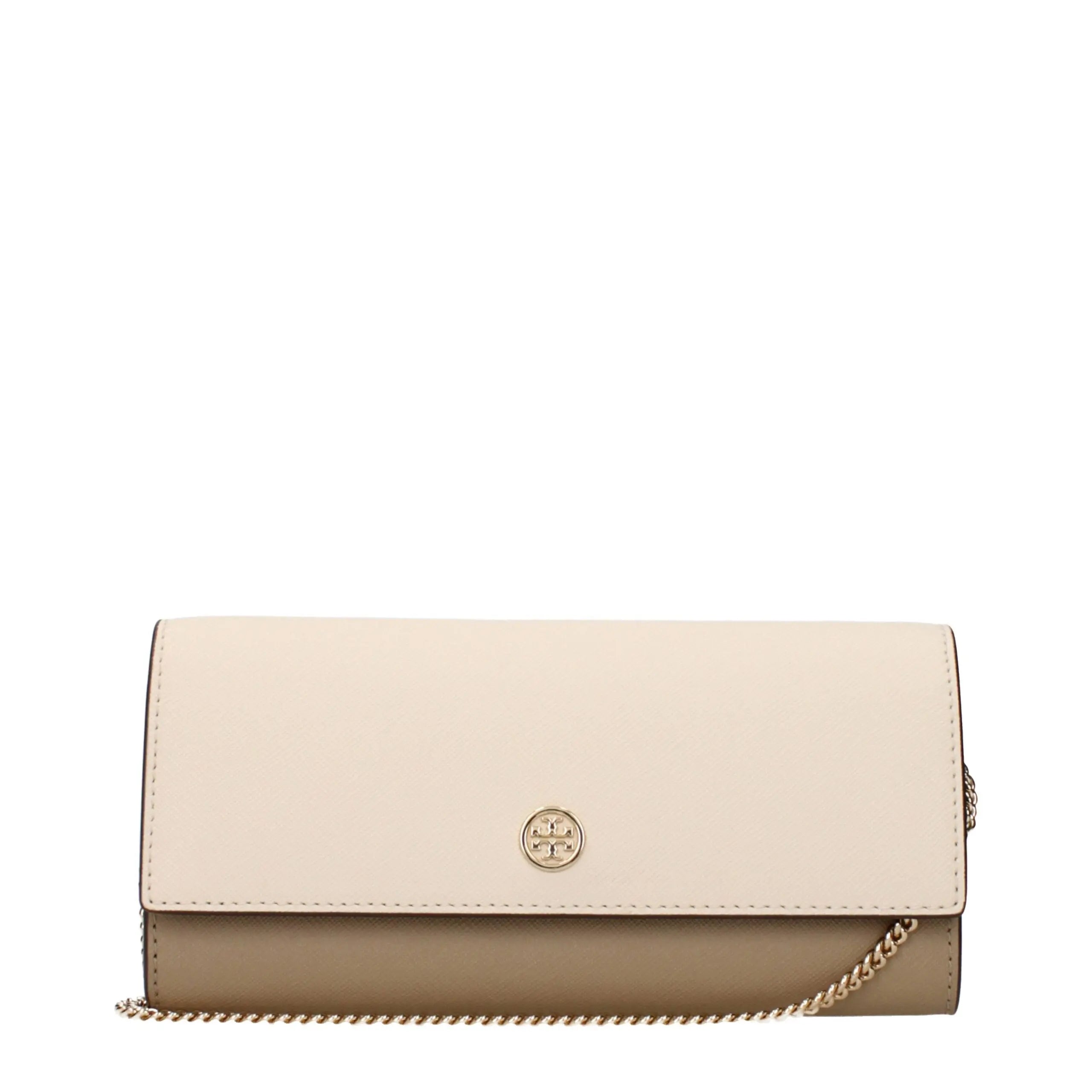 Tory Burch Beige Leather Clutch Bag Tory Burch