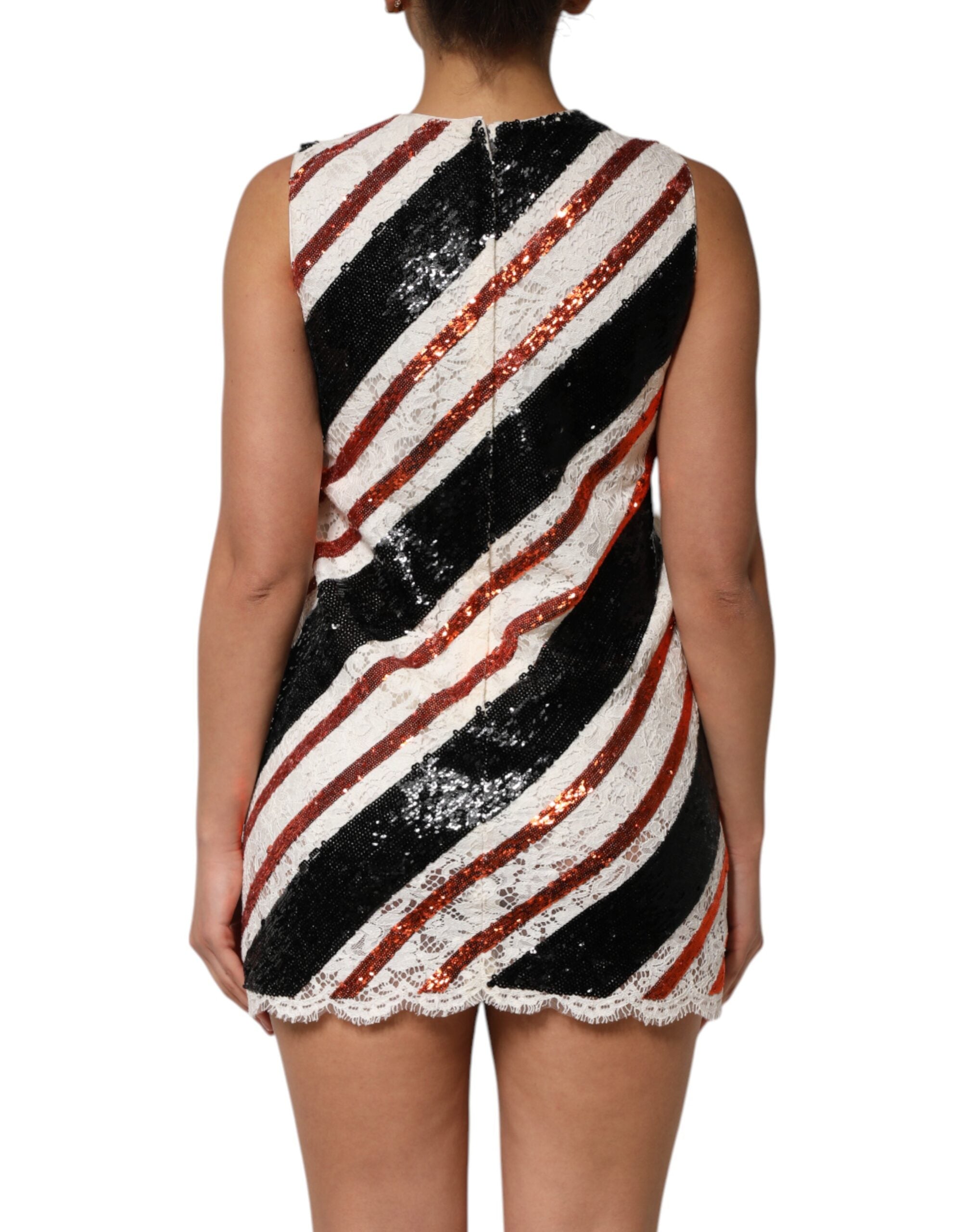 Dolce & Gabbana Multicolor Sequin Embellished Shift Dress Dolce & Gabbana