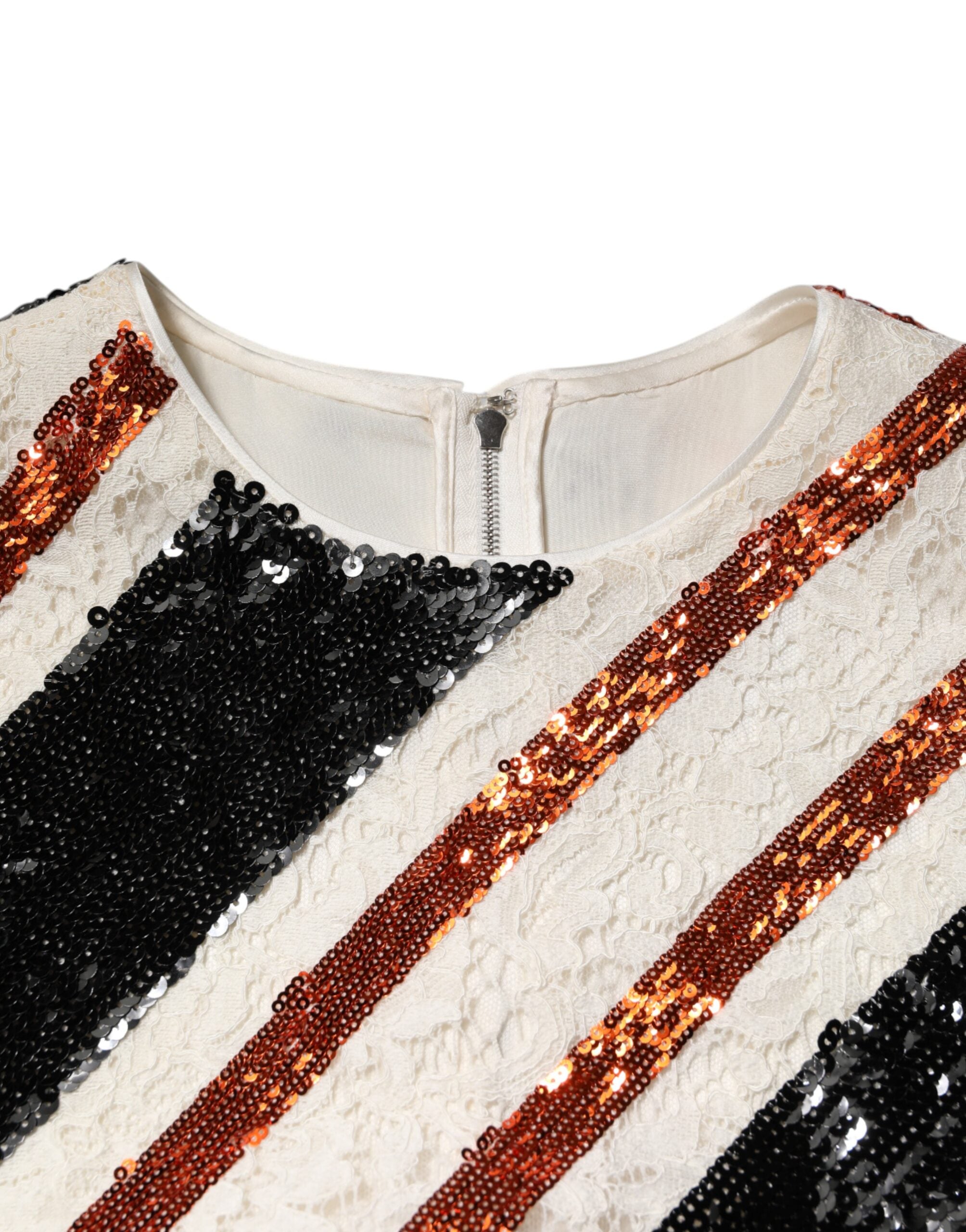 Dolce & Gabbana Multicolor Sequin Embellished Shift Dress Dolce & Gabbana