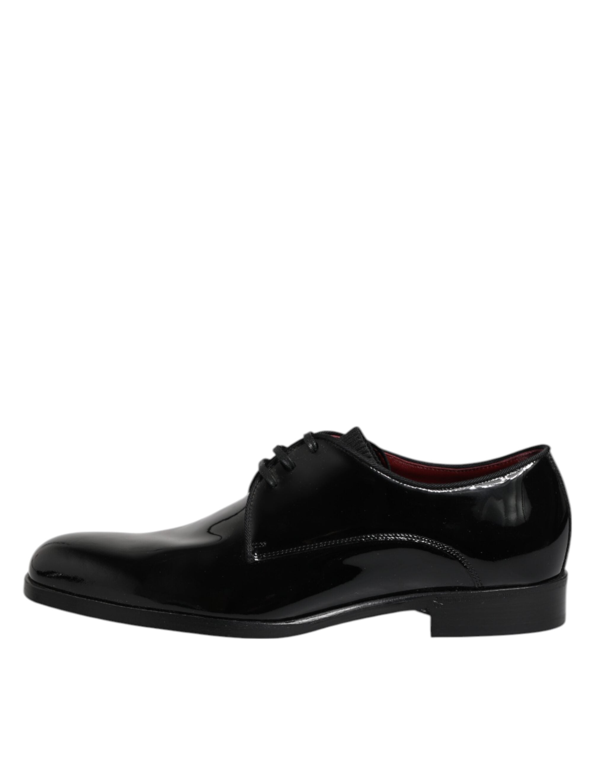 Dolce & Gabbana Black Leather Lace Up Men Derby Formal Shoes Dolce & Gabbana