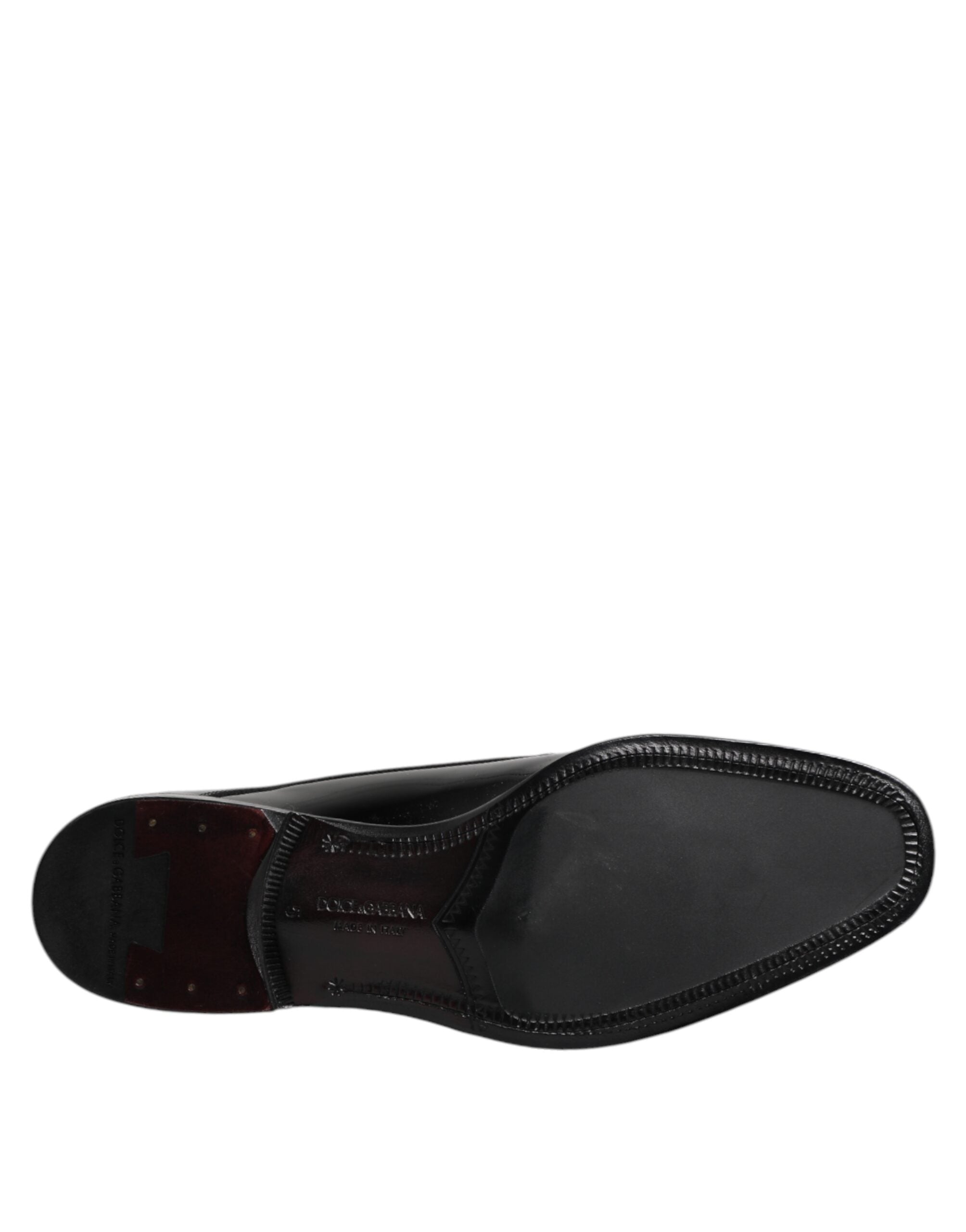 Dolce & Gabbana Black Leather Lace Up Men Derby Formal Shoes Dolce & Gabbana
