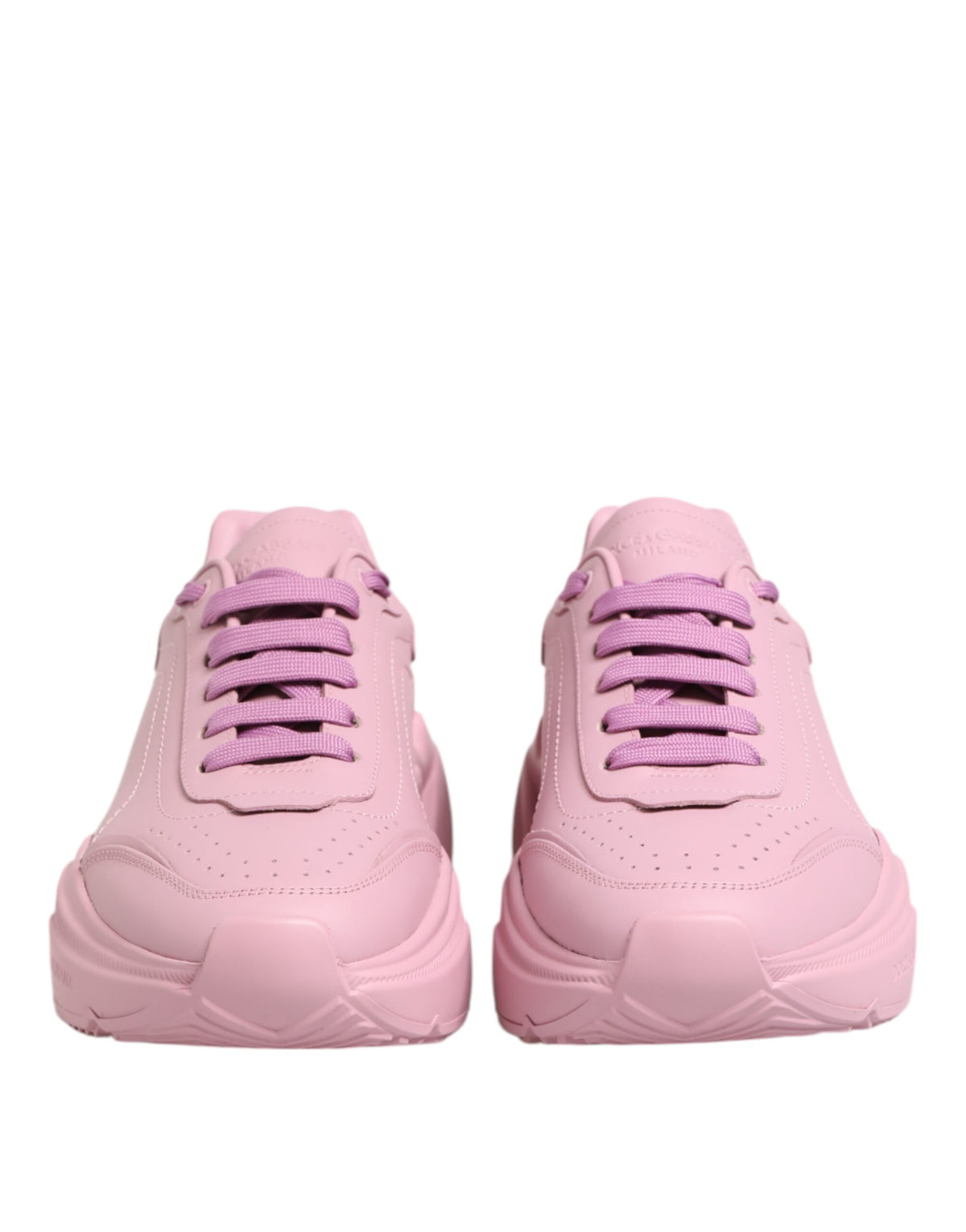 Dolce & Gabbana Pink Leather Daymaster Low Top Sneakers Shoes