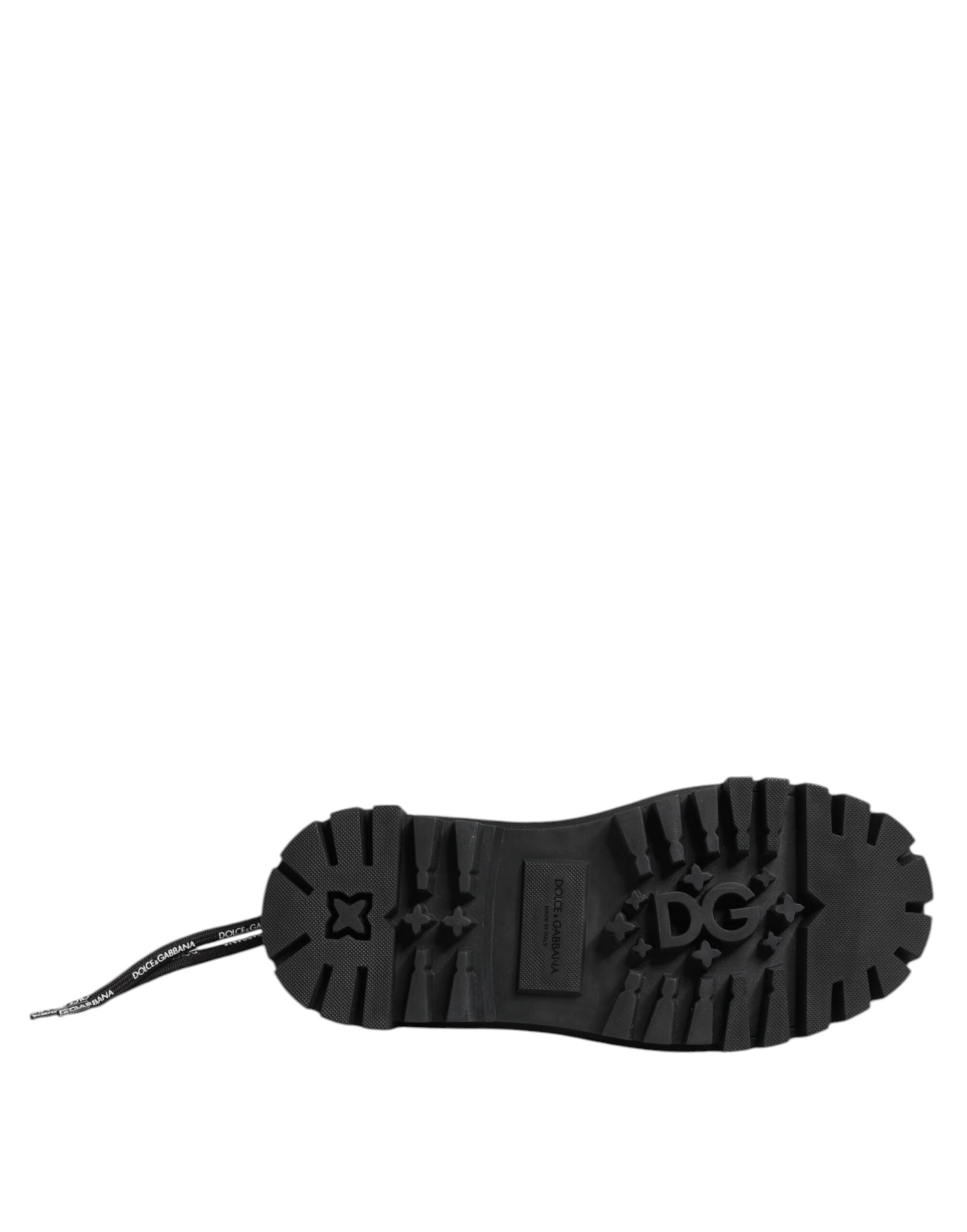 Dolce & Gabbana Black Low Top Lace Up Trekking Sneakers Shoes Dolce & Gabbana