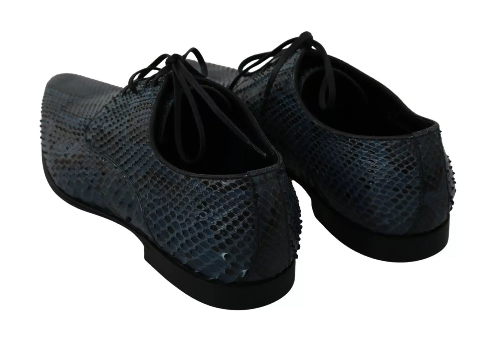 Dolce & Gabbana Blue Python Leather Snakeskin Shoes Dolce & Gabbana